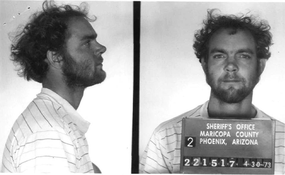 A 1973 booking photo of Terry Peder Rasmussen.
