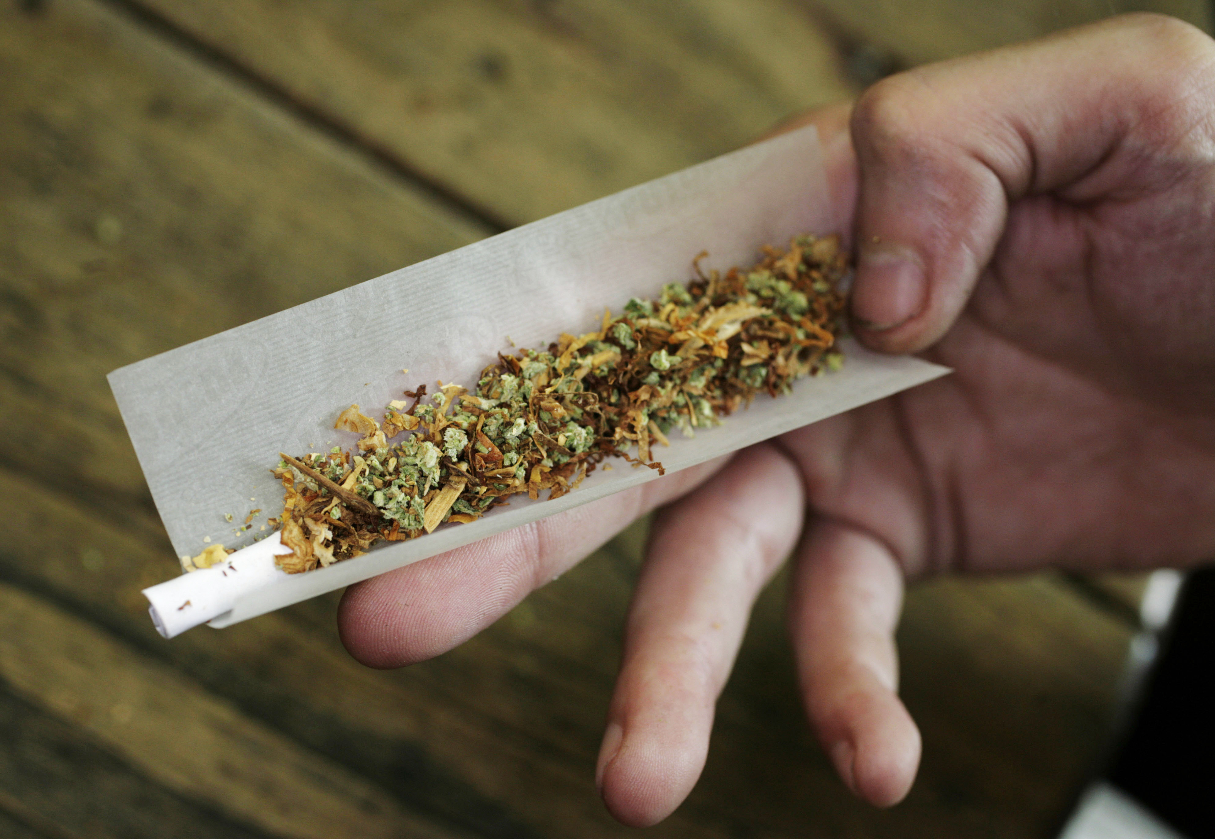A joint of tobacco and marijuana.
