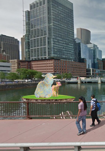Plans call for the 12-foot-tall sheep to be multicolored and built from a mixture of both recycled and new materials, and rest on a 10-foot-by-10-foot dock.