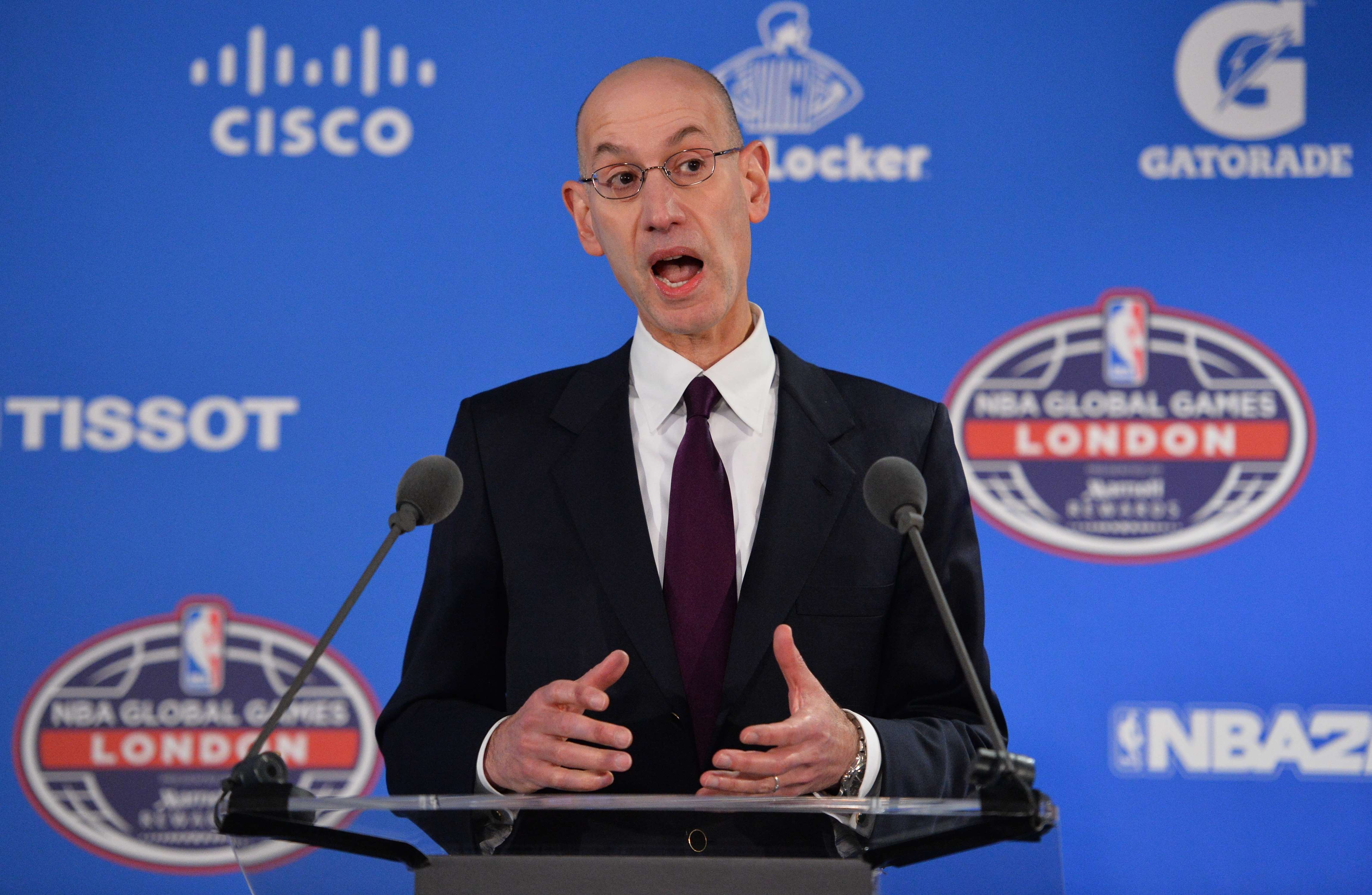 Adam Silver said the NBA is not actively trying to expand into Europe.