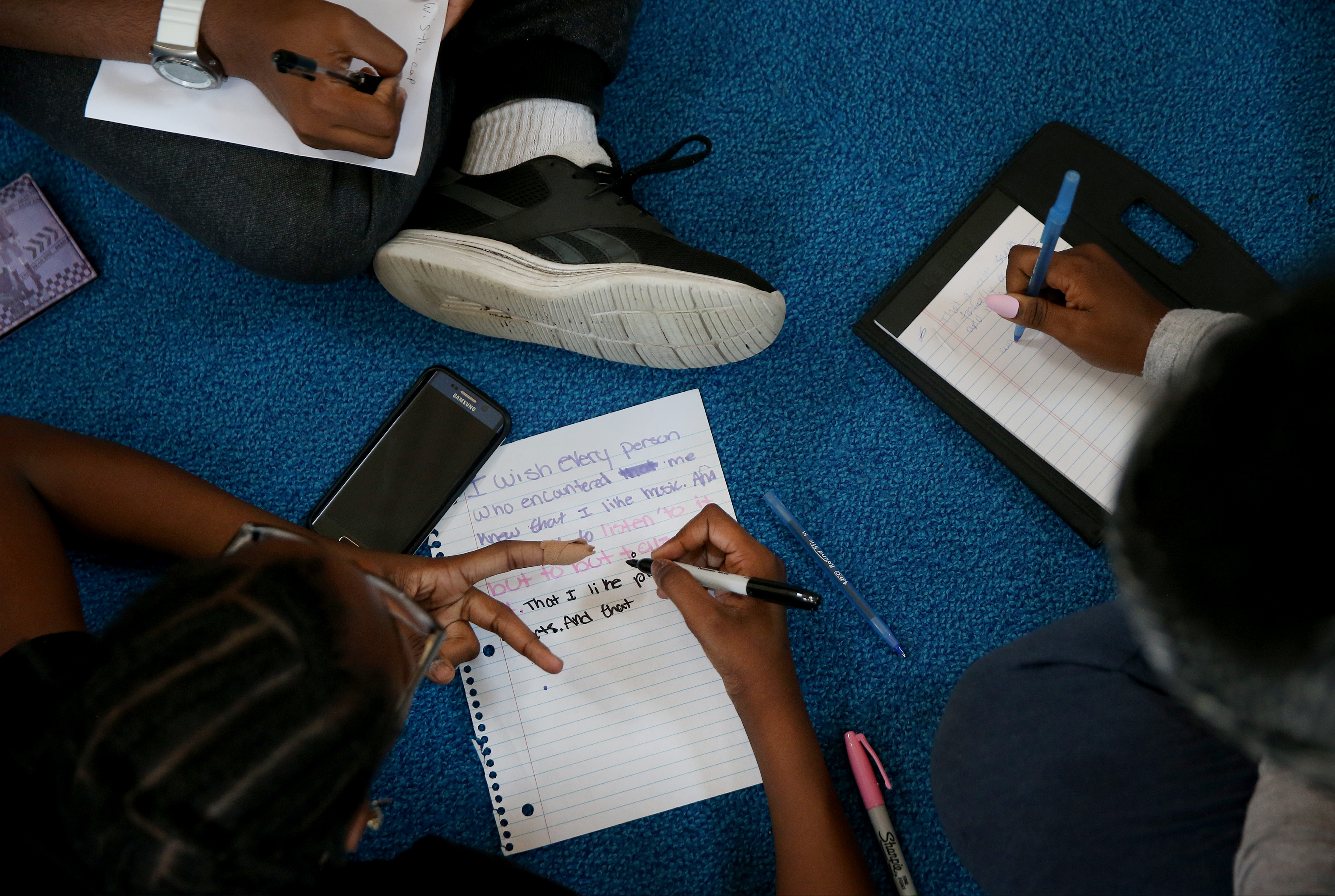 Teens in a Code Listen songwriting session write about what they wish a police officer would know about them.