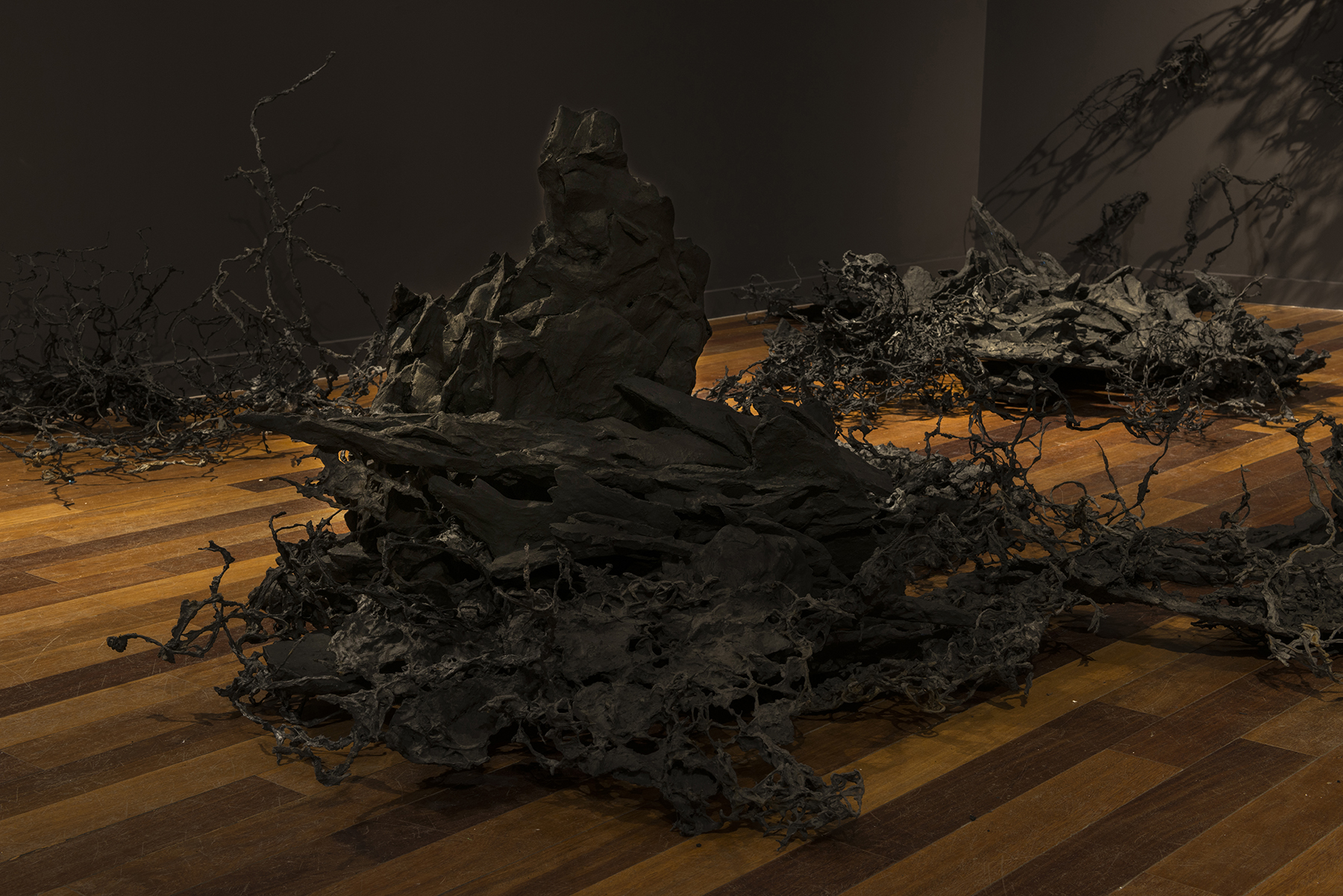 A detail of Debra Weisberg’s “Un(See)n Scape.”