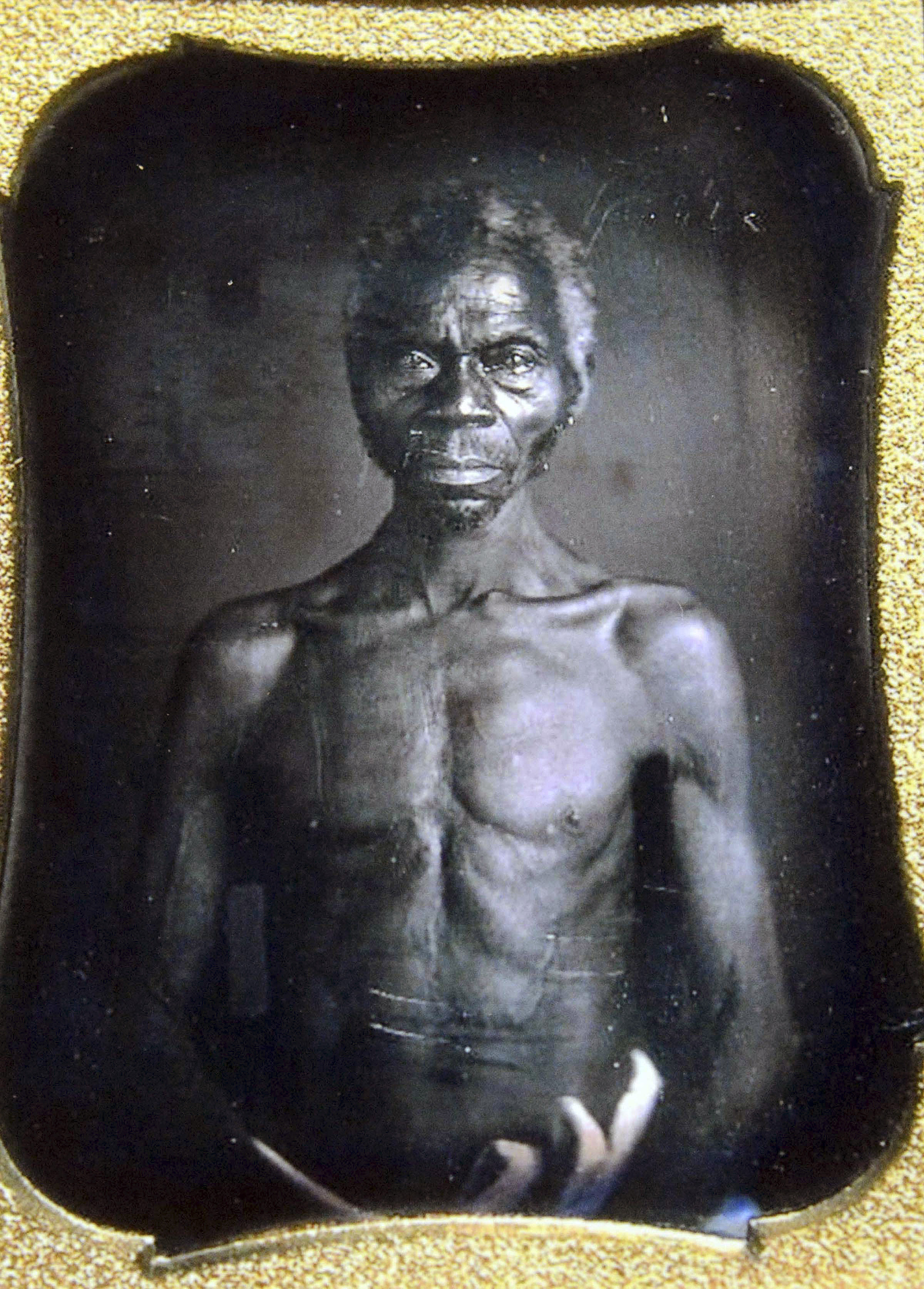 A 1850 Daguerreotype of Renty, a South Carolina slave who Tamara Lanier, of Norwich, Conn., said is her family's patriarch.