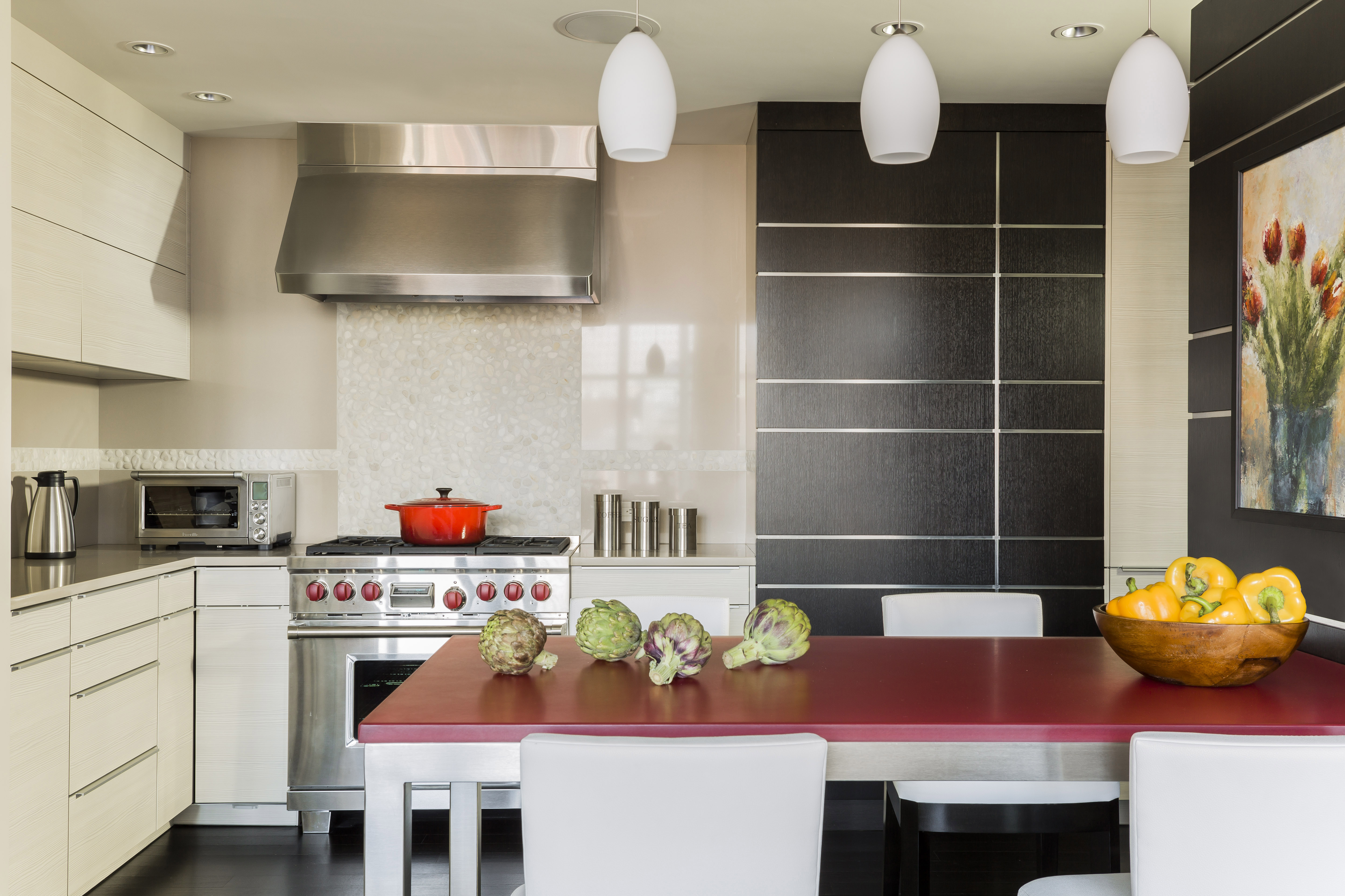 The redesigned kitchen.