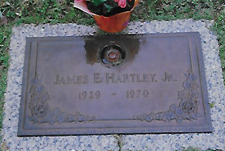 Jim Hartley's grave in Florida, which Bob Wilbur has visited to pay his respects.