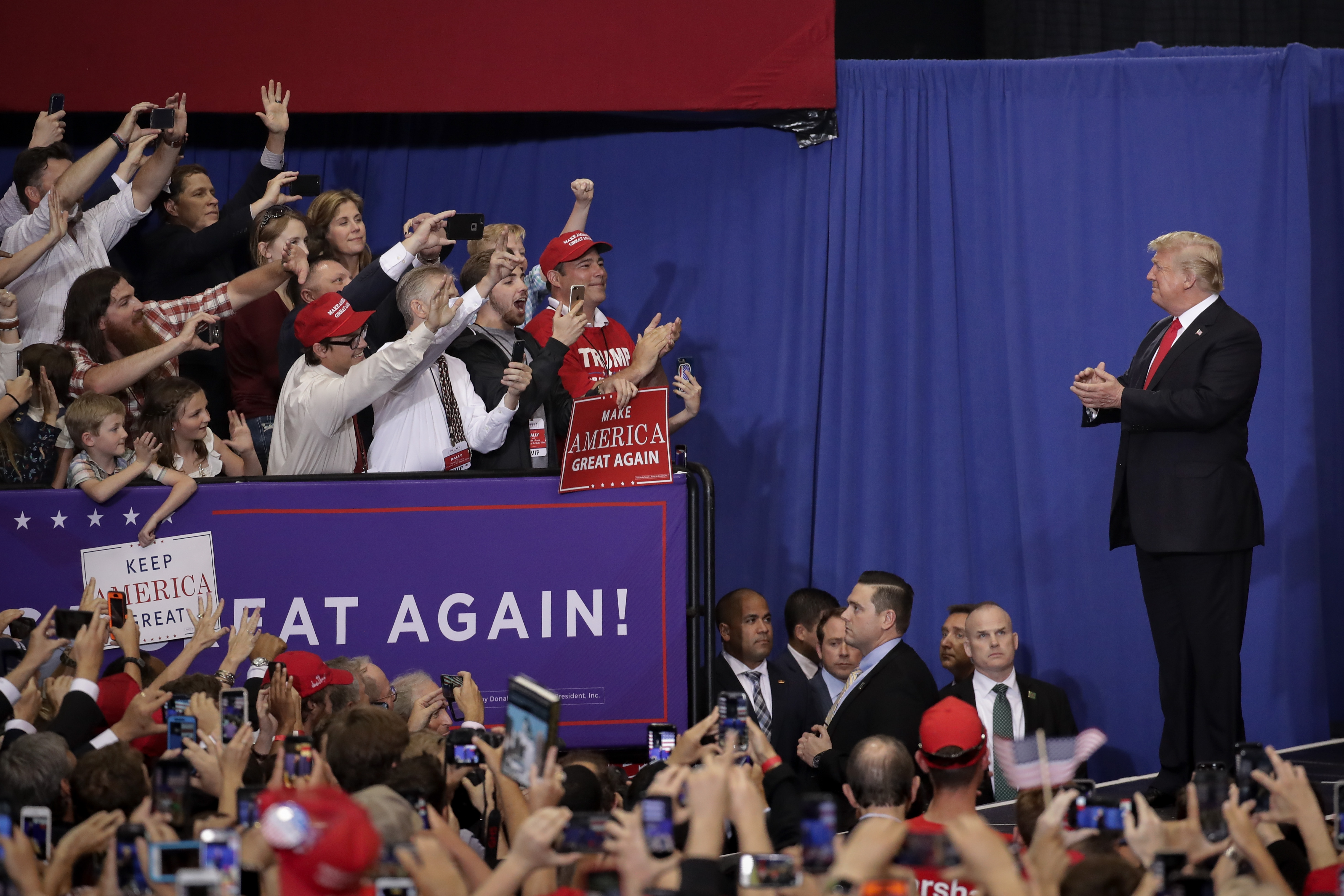 Trump supporters loudly showed their support for the president during a May 29 rally in Nashville.