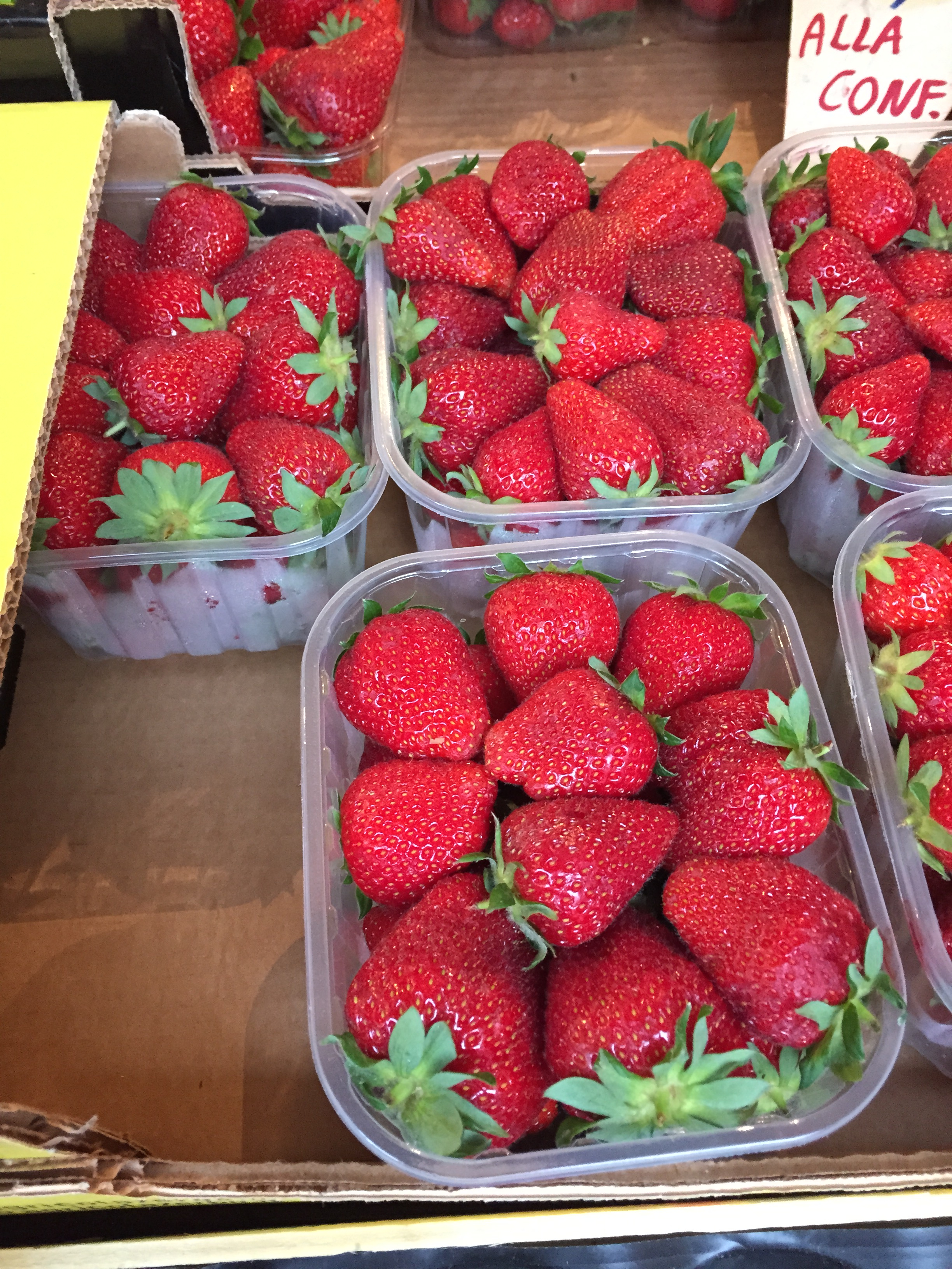 Strawberries for a post-lunch treat.