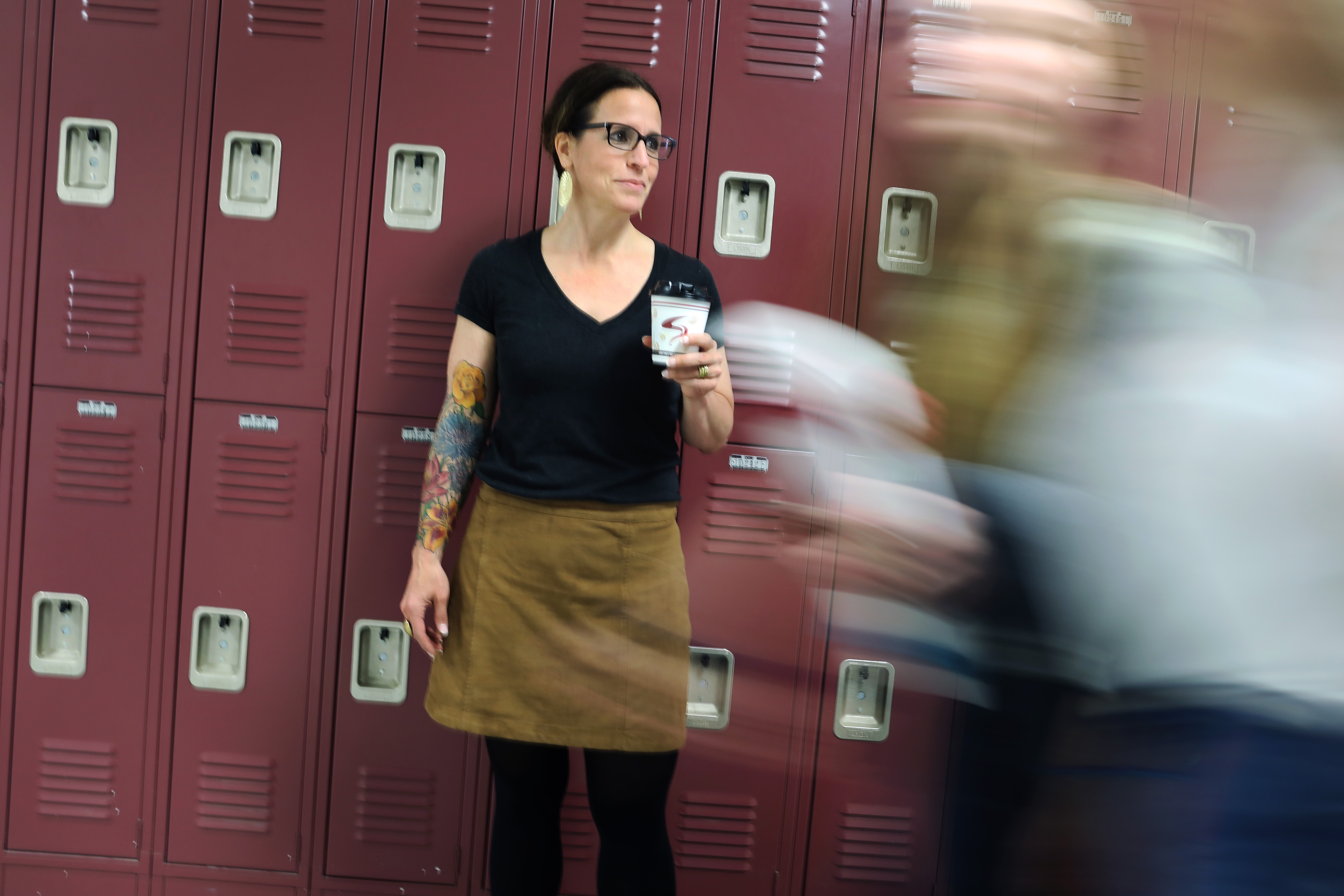“The ability to have frank dialogue . . . is something students are lacking,” says Erin Towns, a Global history teacher at Edward Little High School.