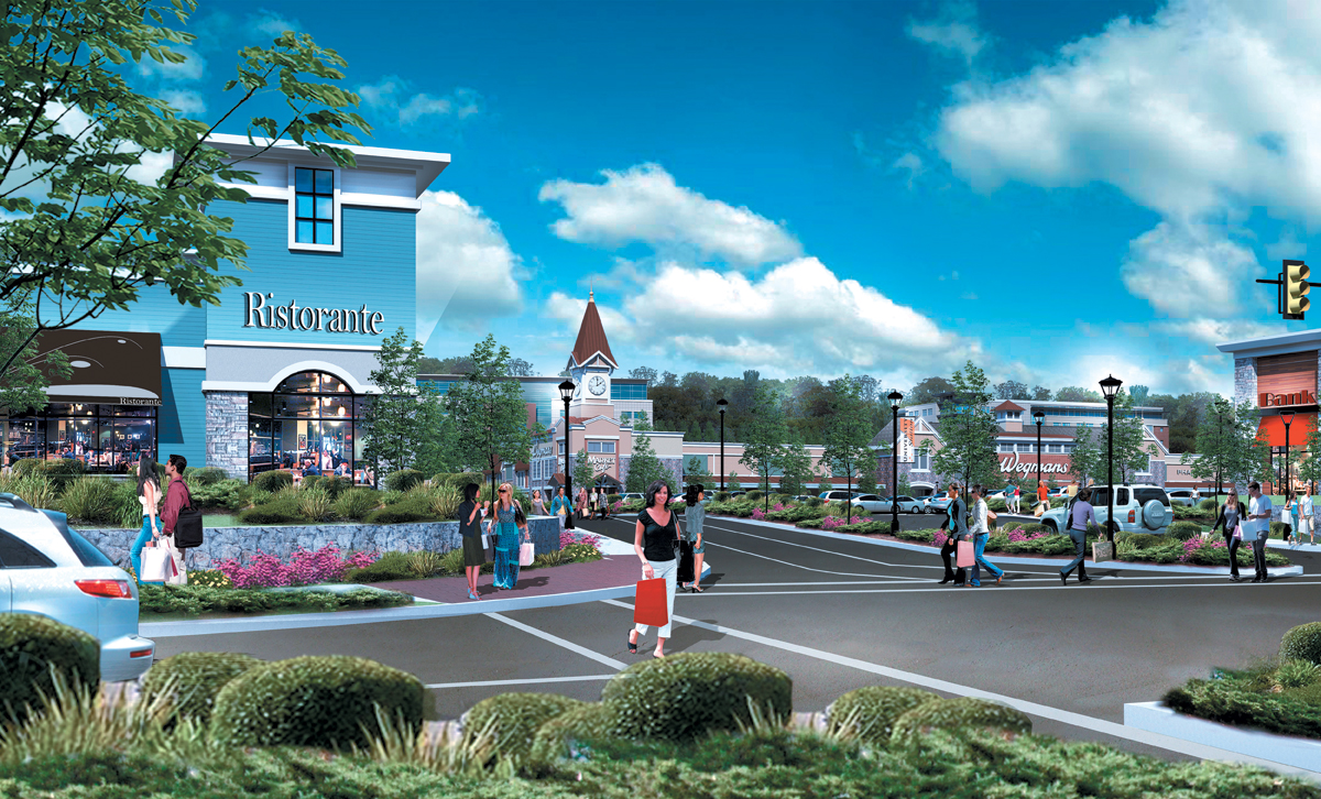 The retail complex for the University Station project is shown in this rendering.