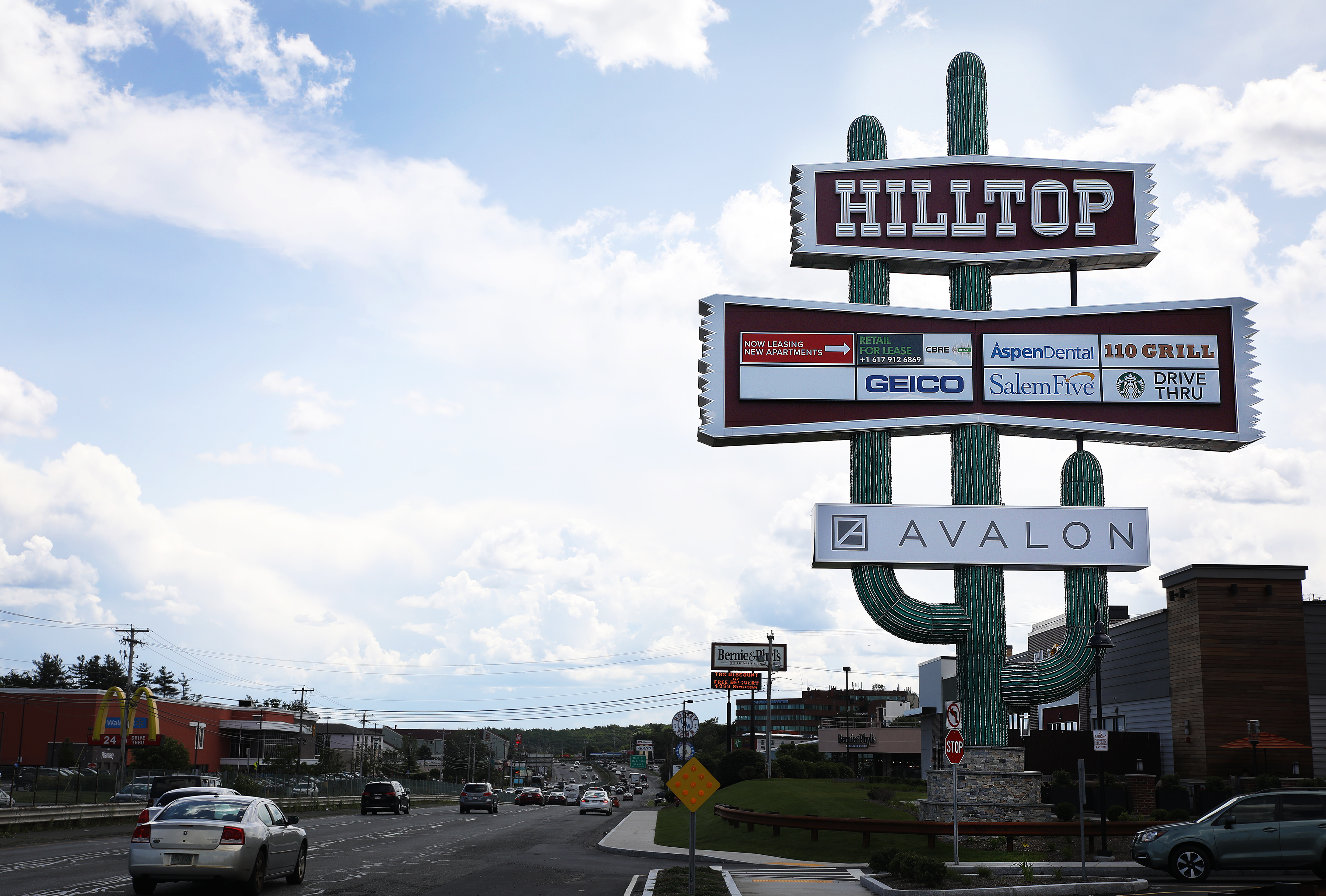 Avalon Saugus is a new mixed-use development at the site of the former Hilltop Restaurant. Saugus has approved a moratorium on multi-family housing while it reviews the impact such developments have on traffic, schools, and the community.