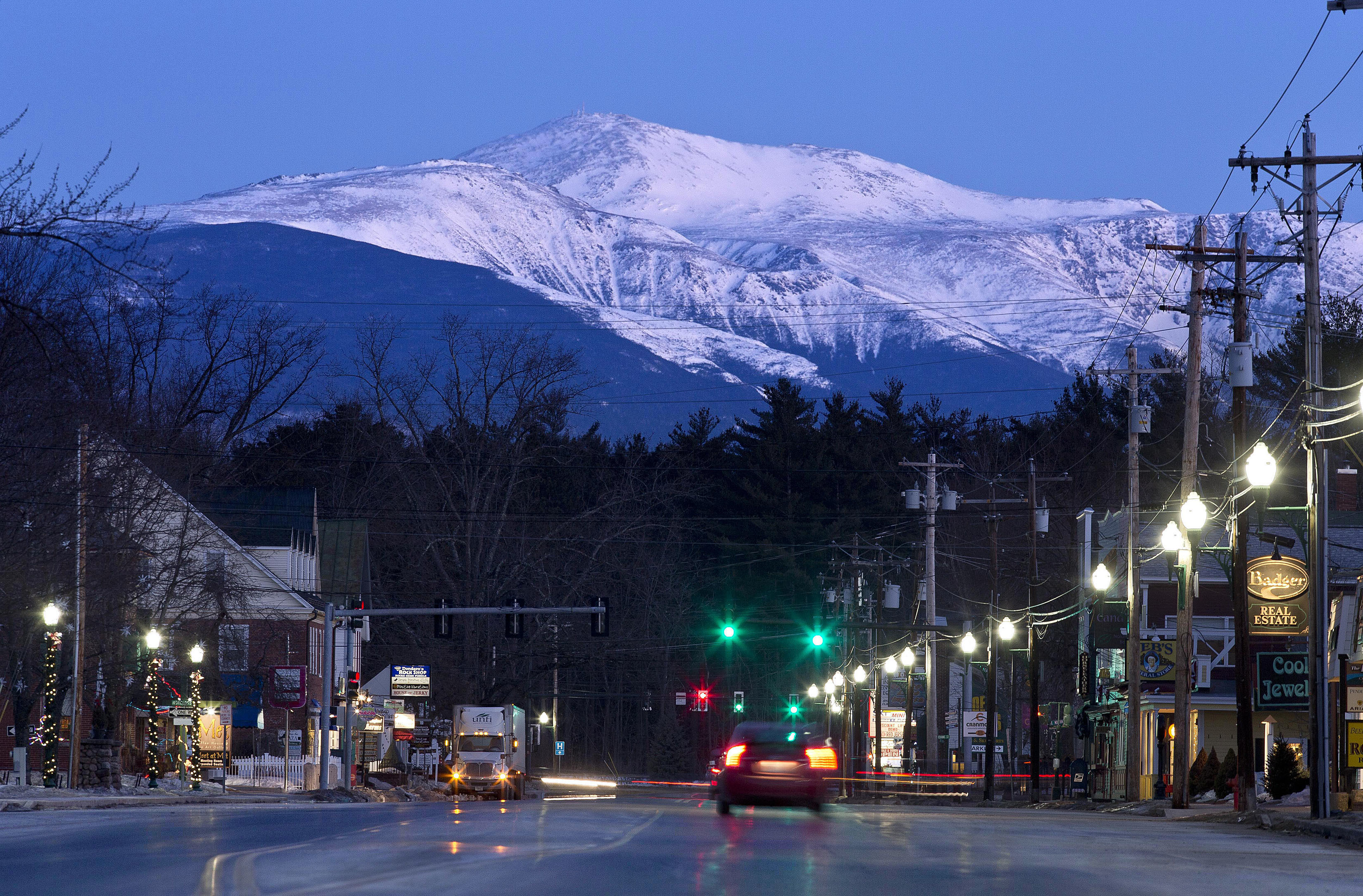 Mount Washington is seen at dawn from North Conway, N.H., in 2015.