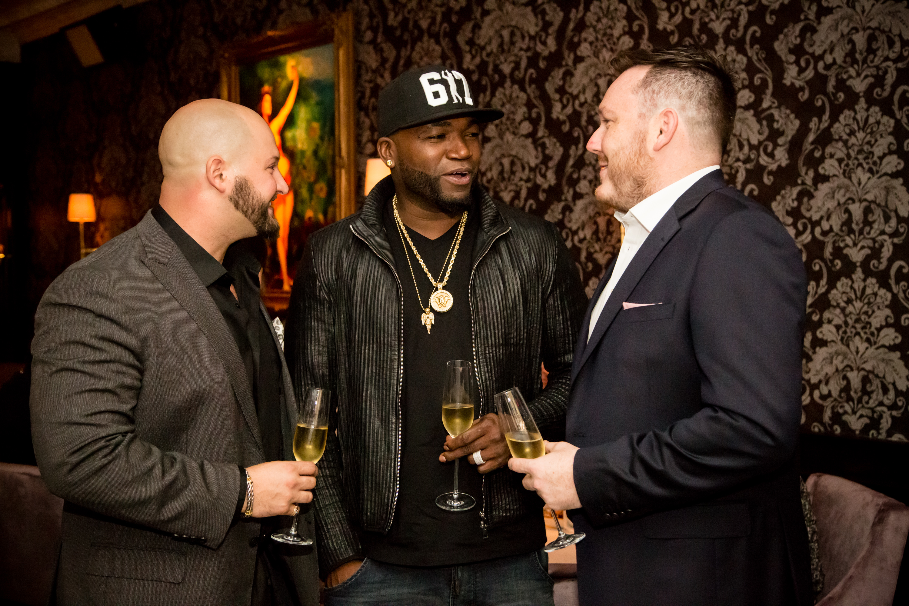 From left: Mark Malatesta, David Ortiz, and Chris Jamison.