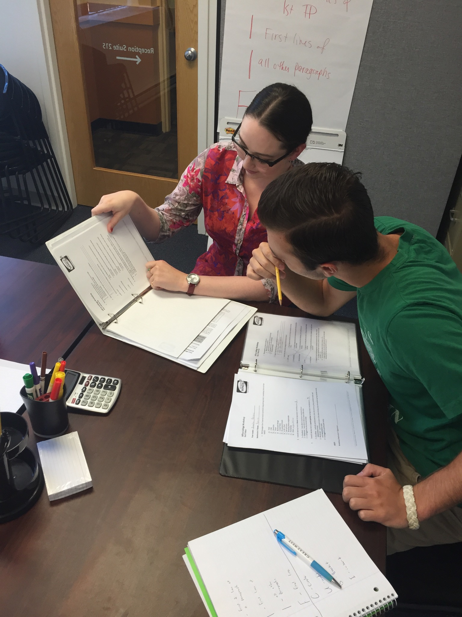 Engaging Minds tutor Ryanne McEvoy works with a student from Needham.