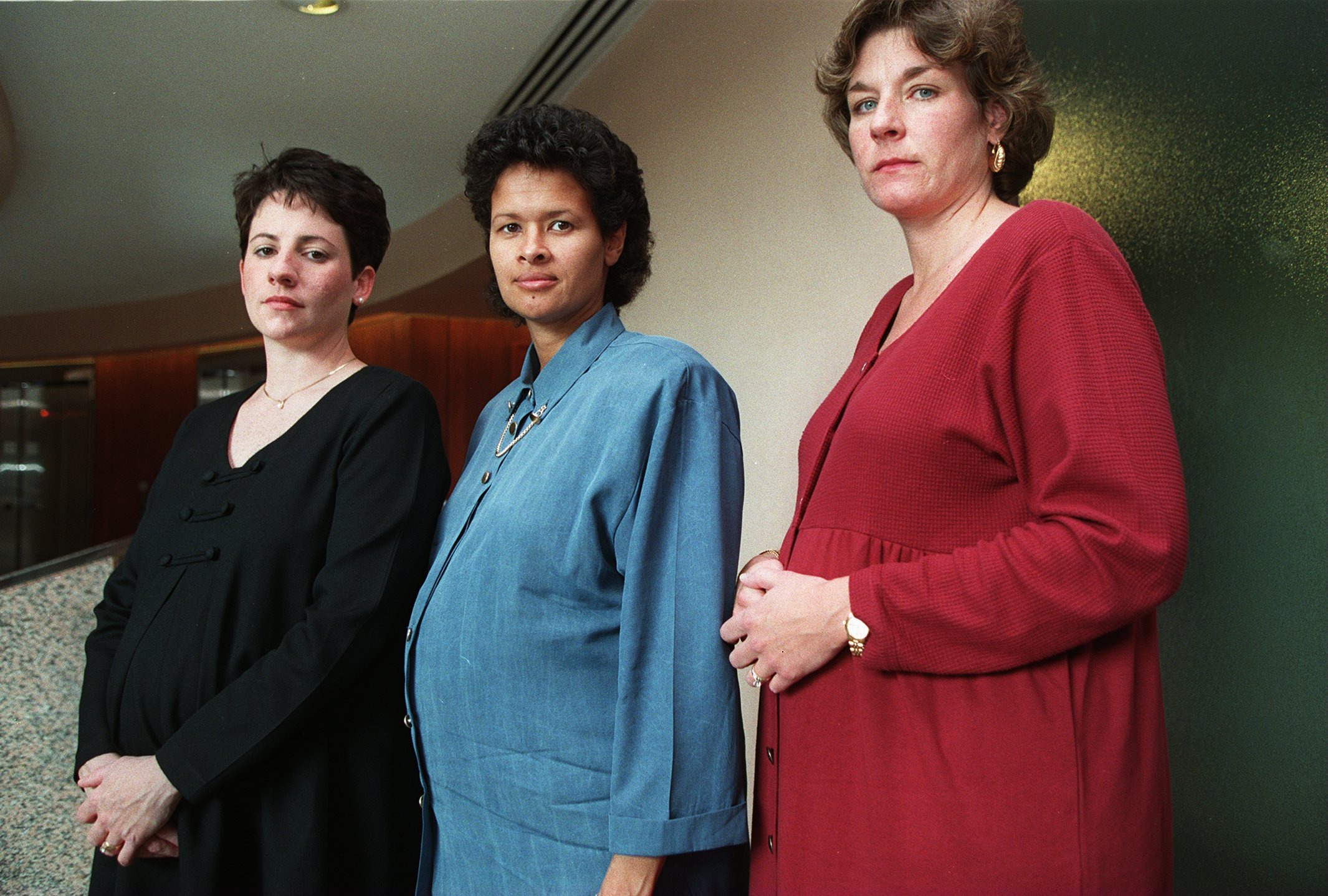 State Police Troopers Caryl Sprague, Lisa Butner, and Sarah O’Leary (left to right) filed suit against the department in 1998 and won a judgment.
