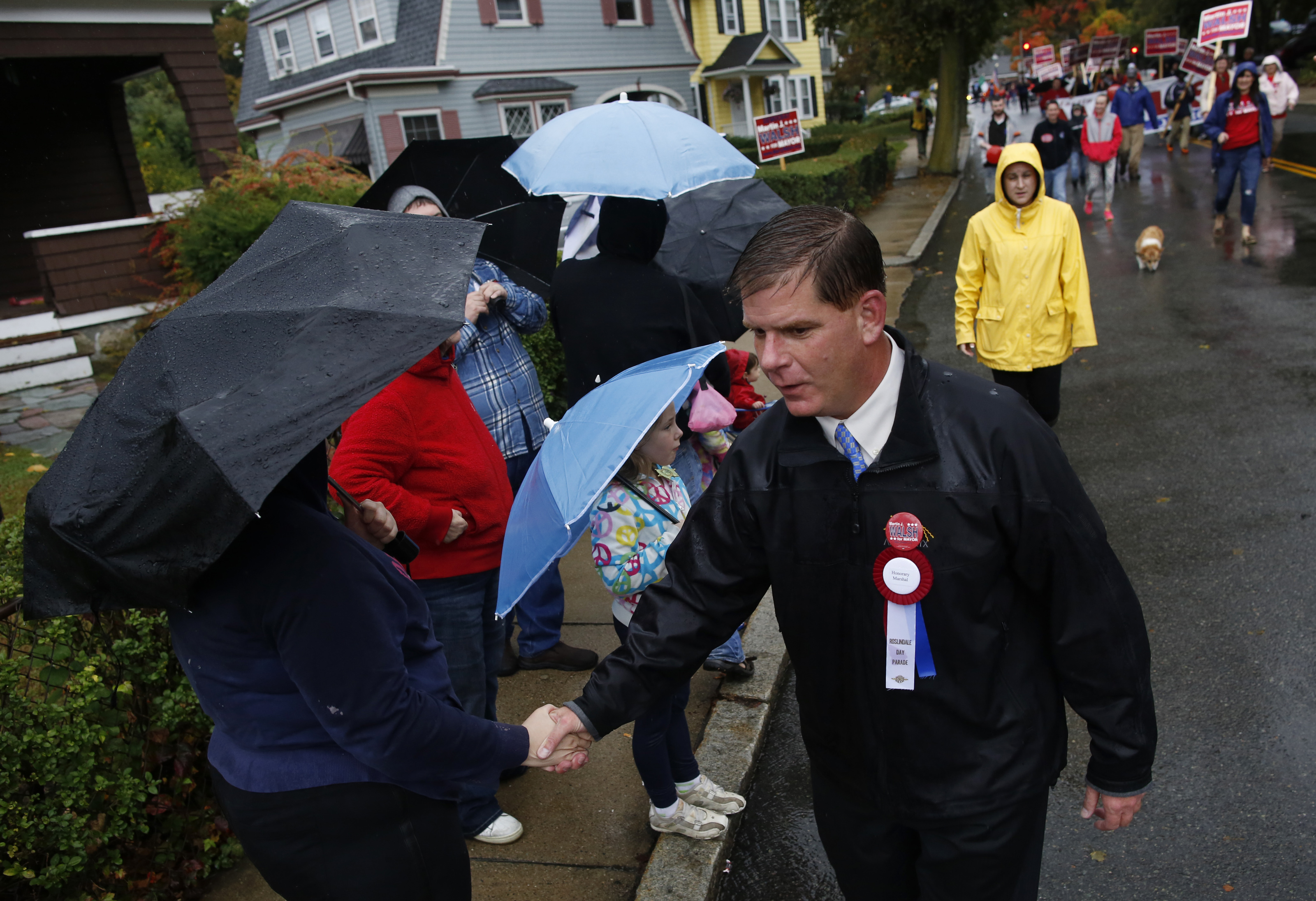 “Rozzie’s a place where I’m going to be competitive and campaign hard out here,” said Representative Martin Walsh at the 38th annual Roslindale Day Parade.