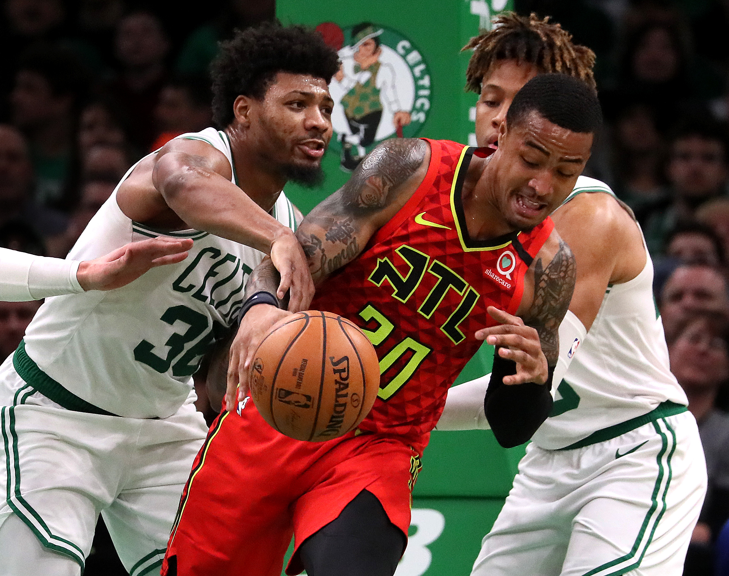 John Collins and the Hawks are 7-28 and have the worst record in the NBA.