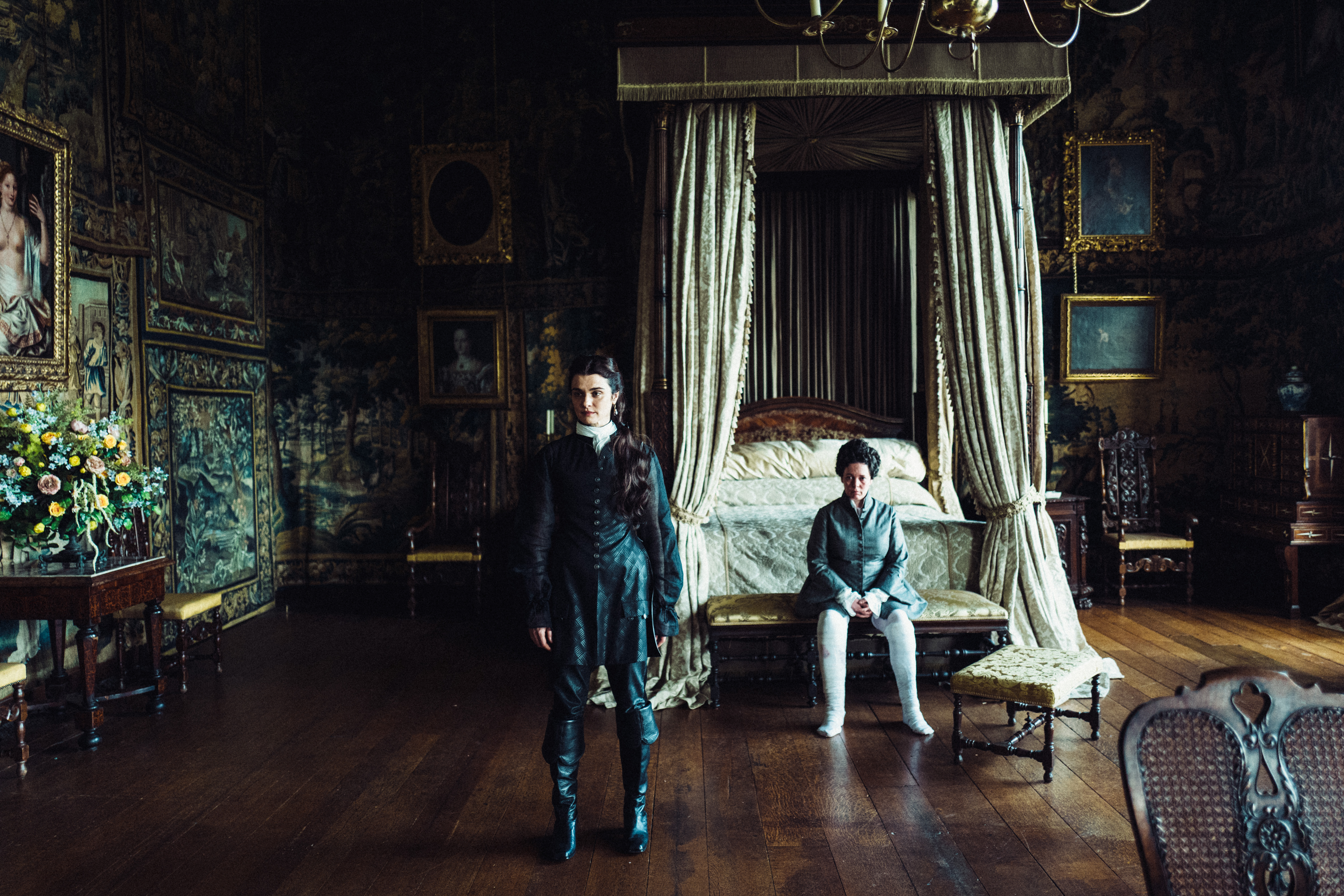 Rachel Weisz and Olivia Colman in the film ‘‘The Favourite.”