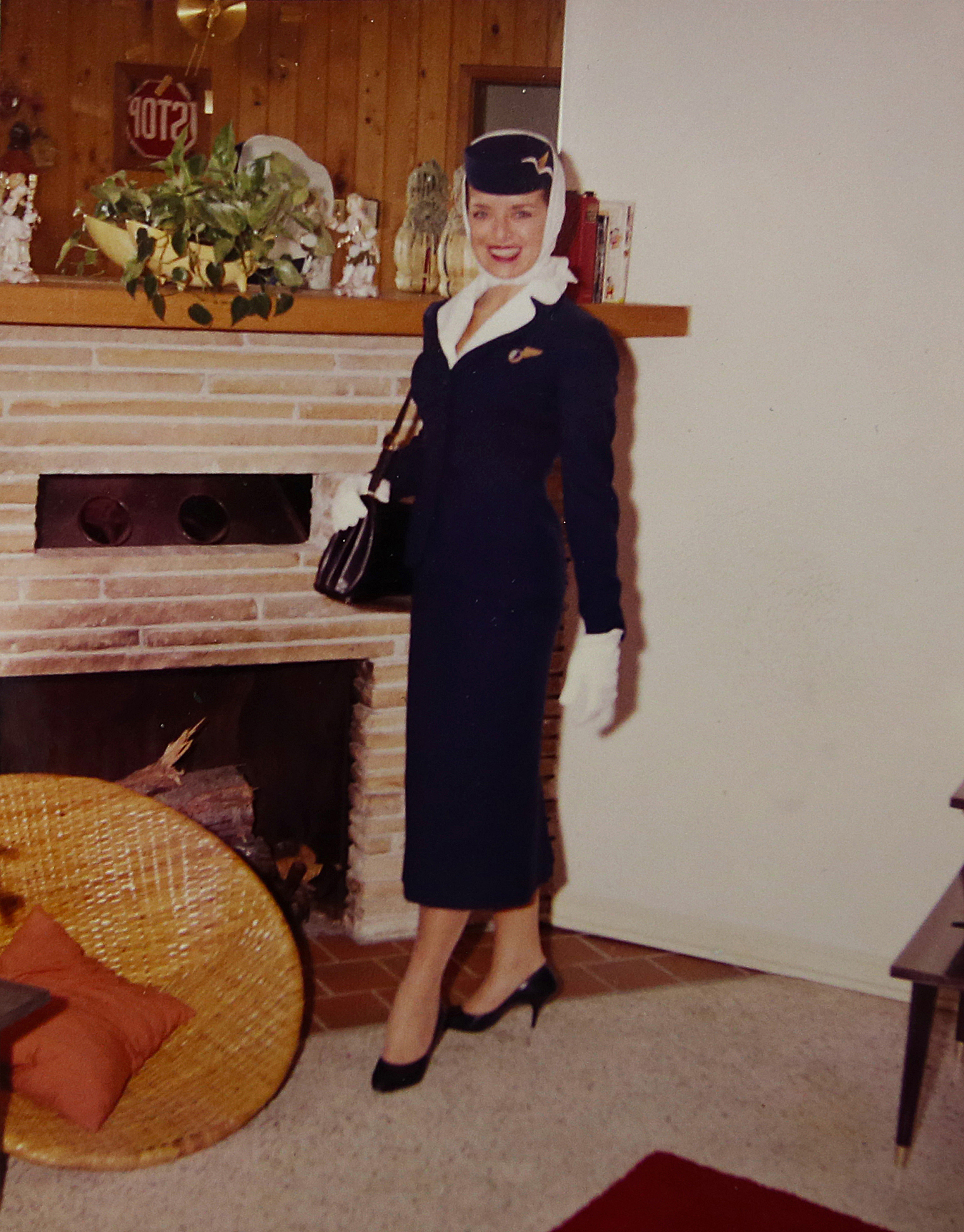 Bette Burke-Nash in 1958, when she first began as a flight attendant at Eastern Air Lines.