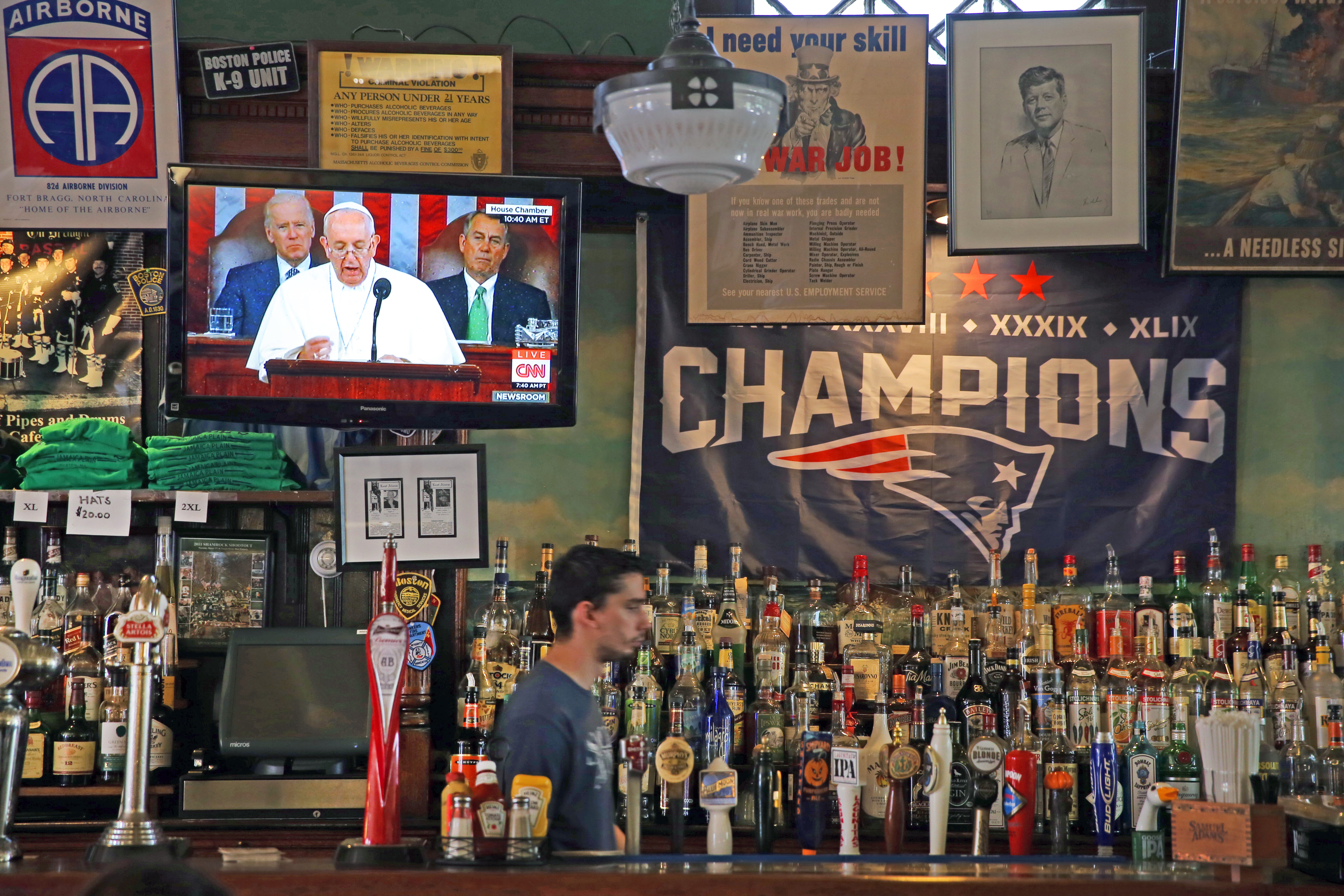 Bartender Brad Zygala at the bar.