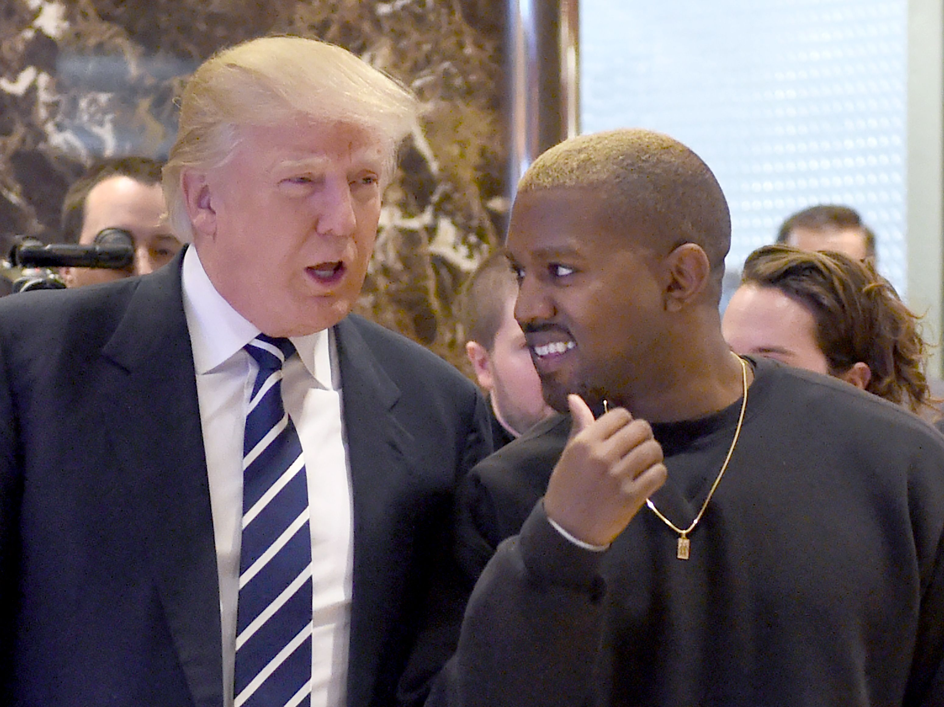 Kanye West and President-elect Donald Trump met with the press earlier this month.