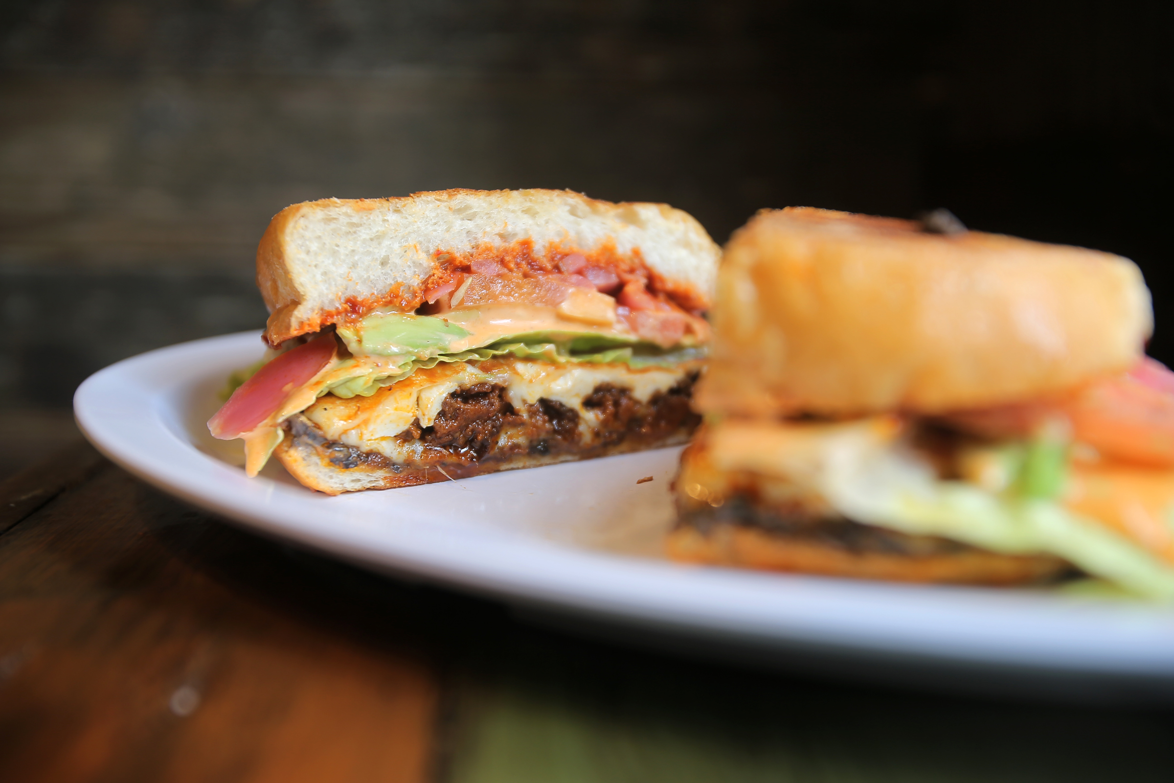 Torta choriqueso at Tenoch.