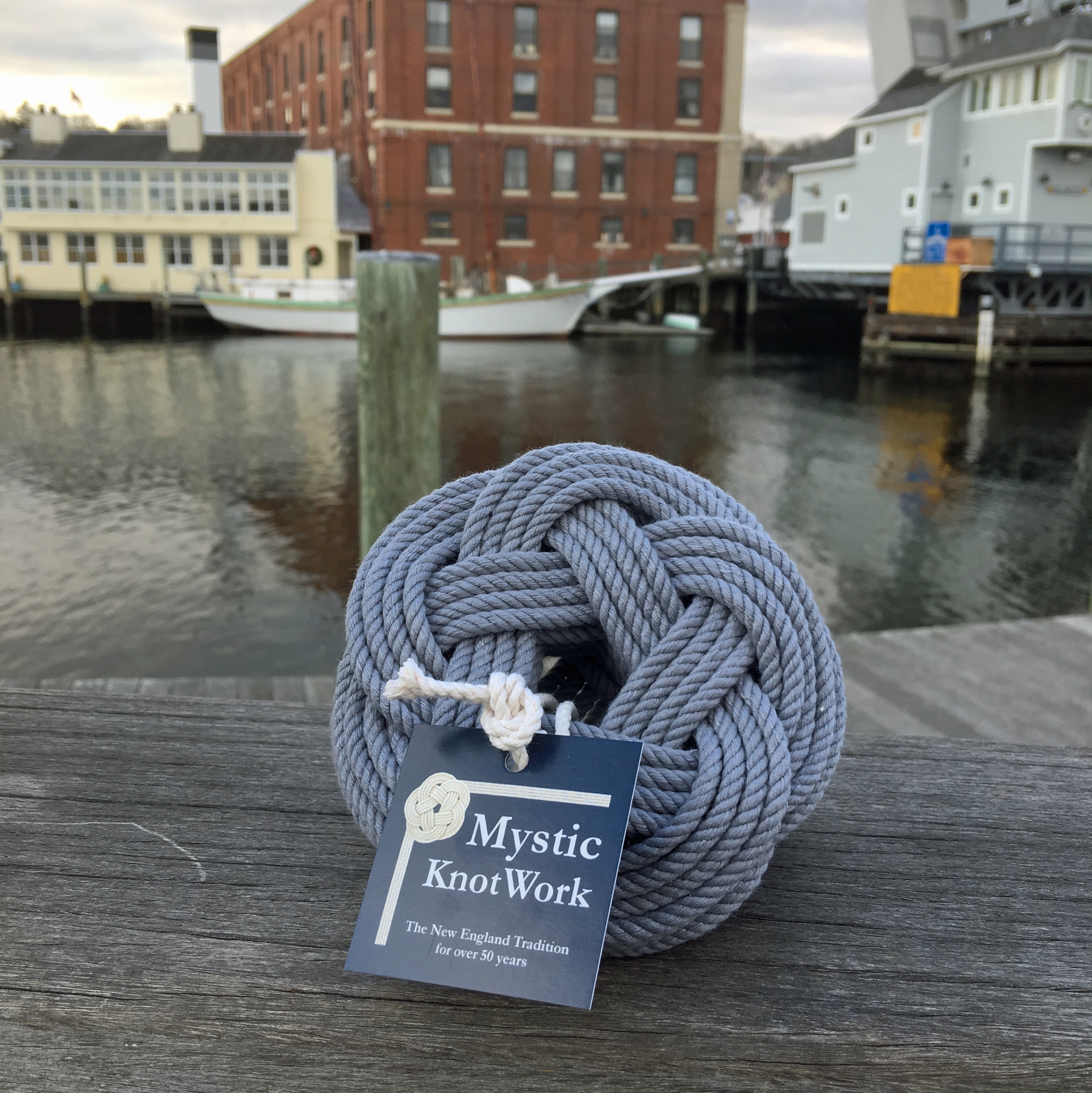 Colorful coasters that look like sailor knot bracelets from Mystic Knotwork.