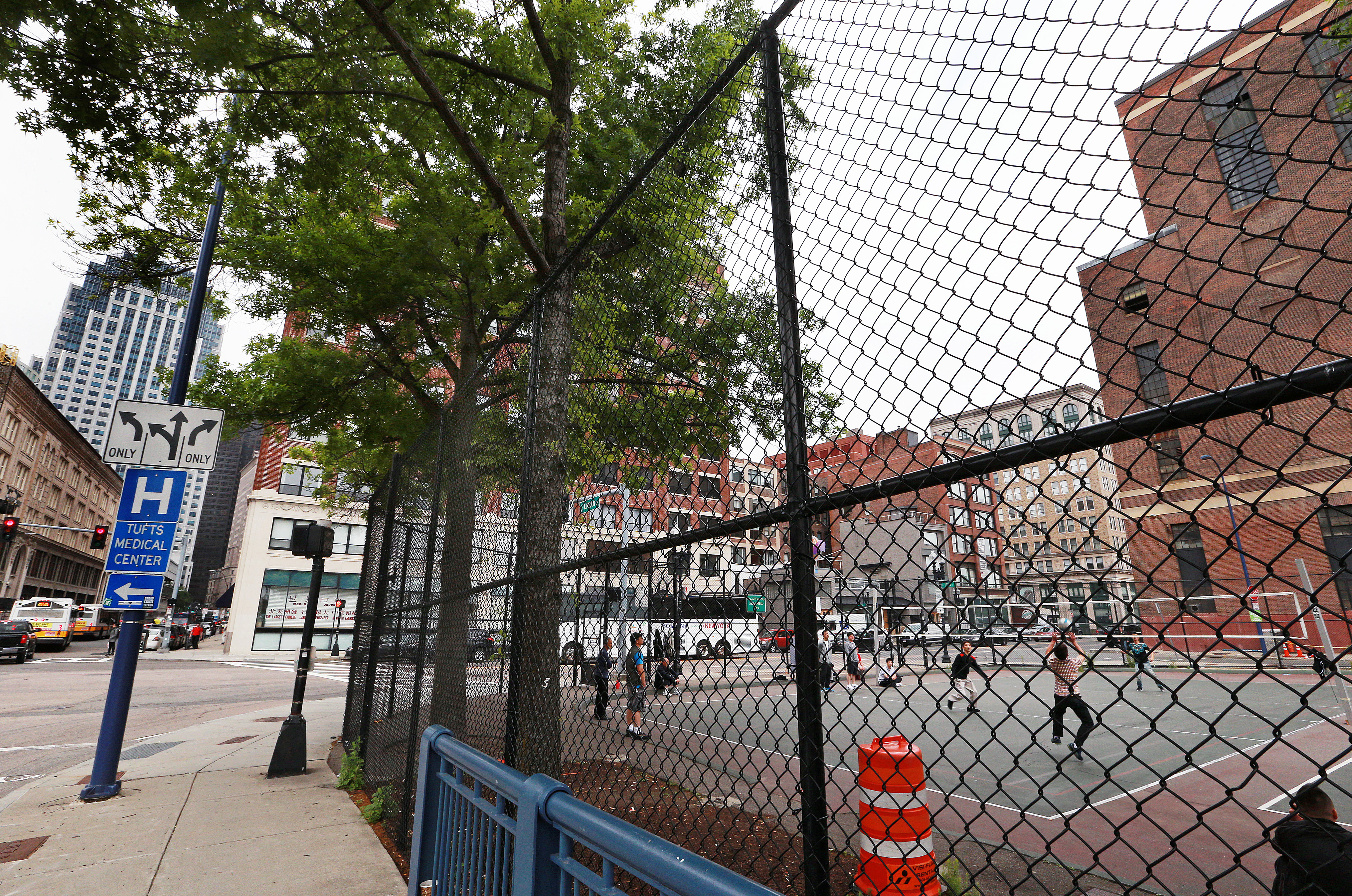 Generations of volleyball players have honed their skills at Reggie Wong Park off Kneeland Street.