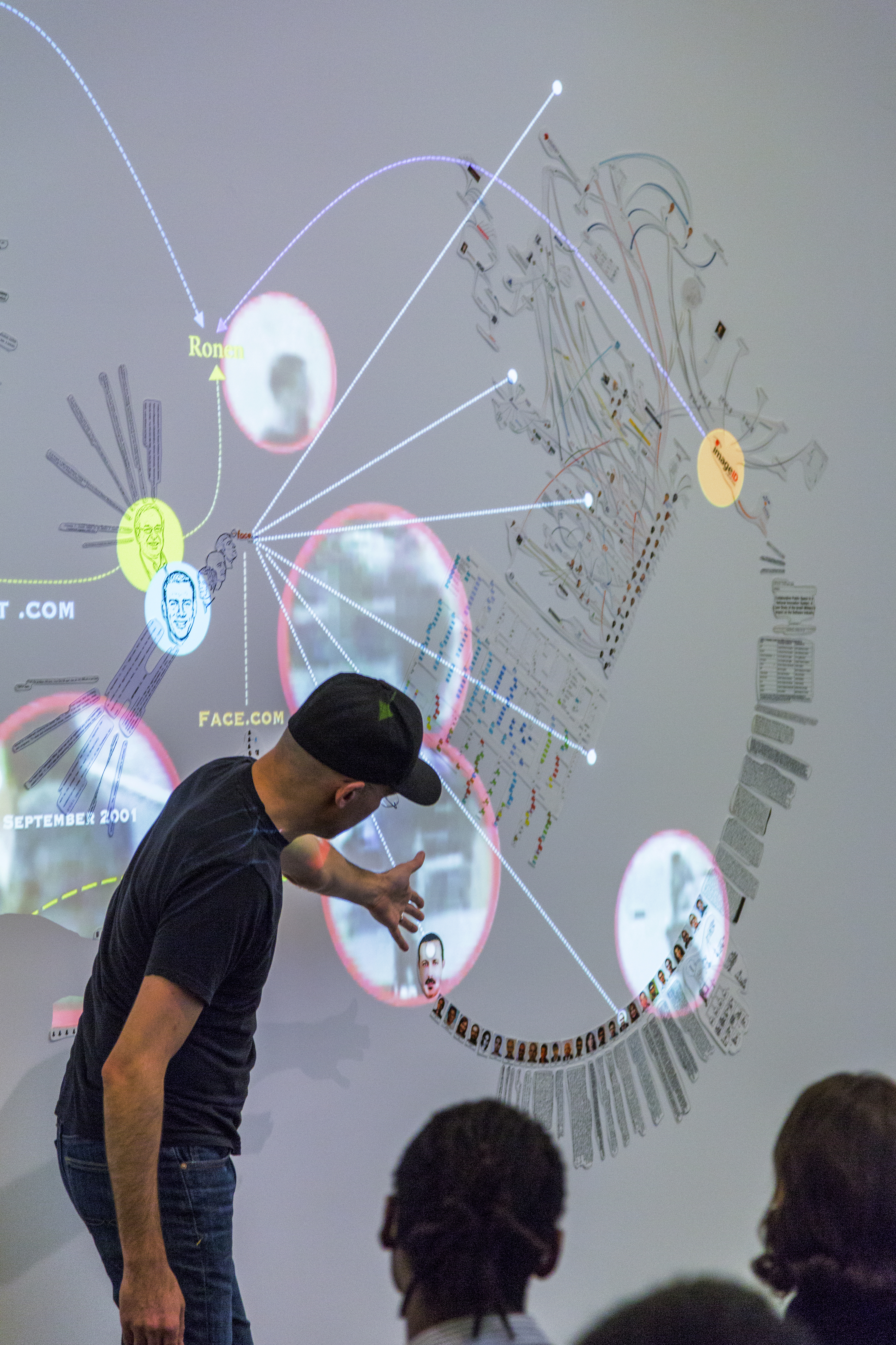 Raad conducts the live “Walkthrough” presentation that is a vital part of the exhibit at the ICA.