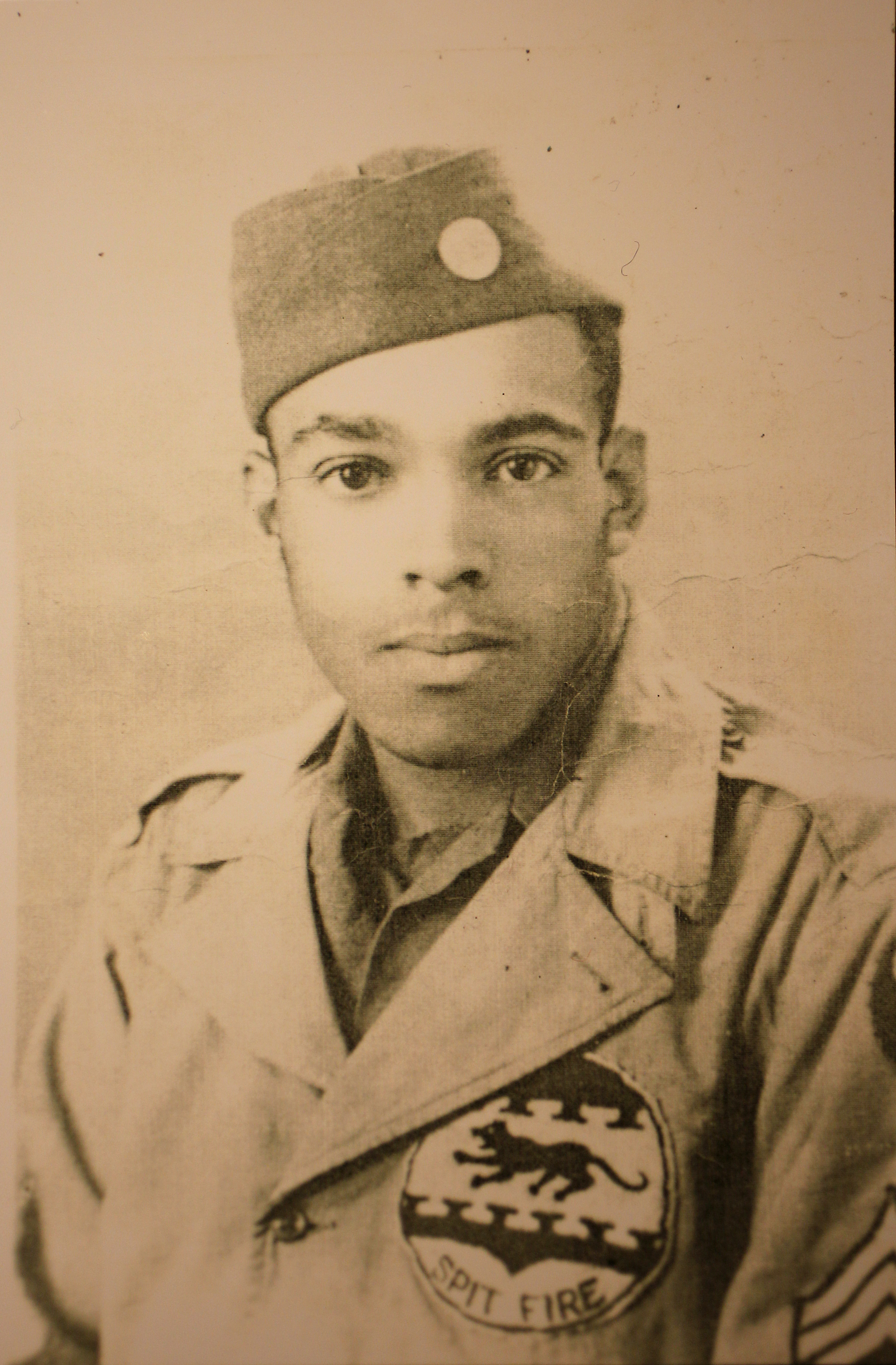 Eugene Jackson, 89, was a mechanic with the Tuskegee Airmen. This circa 1945 photograph of him at age 19 was taken in Ramittelli, Italy.