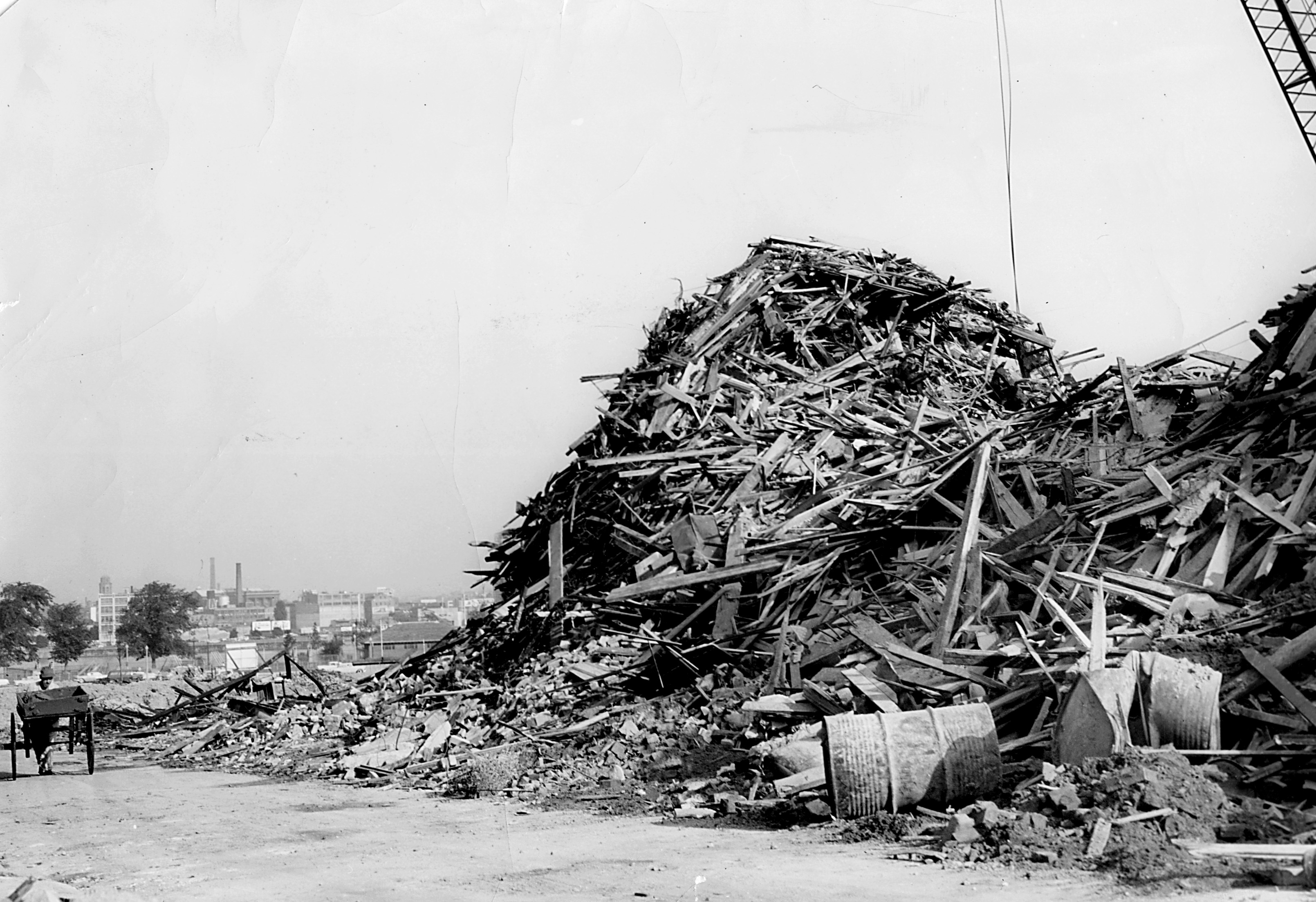 The BRA razed the West End in the late 1950s, displacing thousands of families to permit construction of the Charles River Park high-rise apartments.