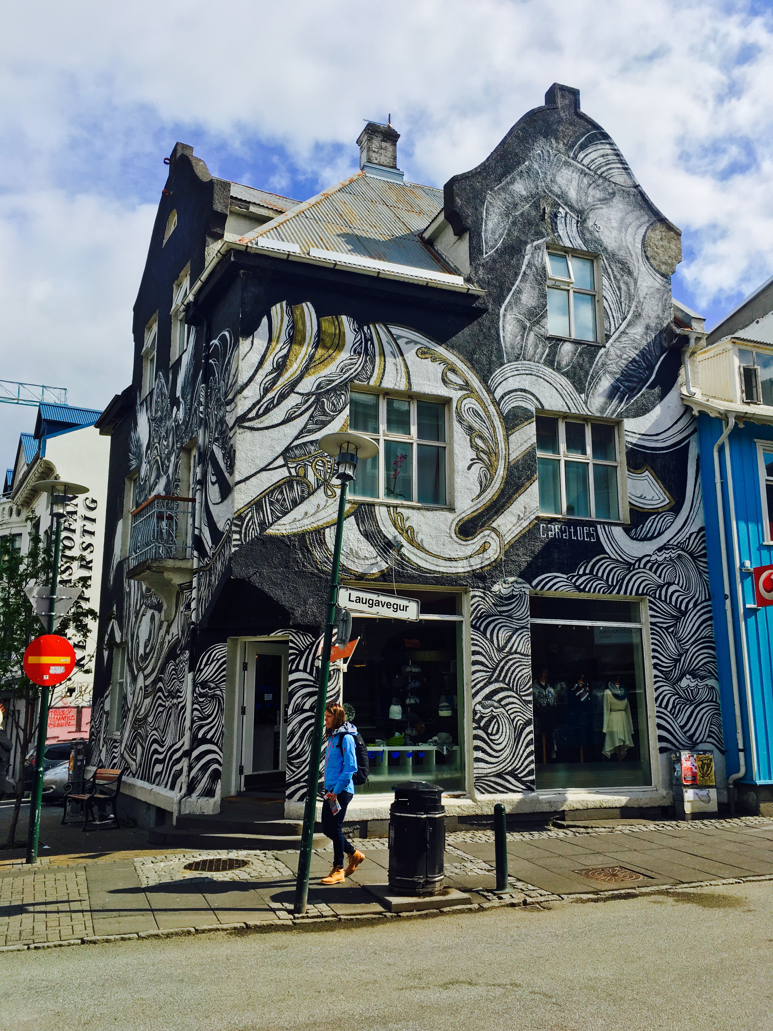Laugavegur Street in Reykjavik.