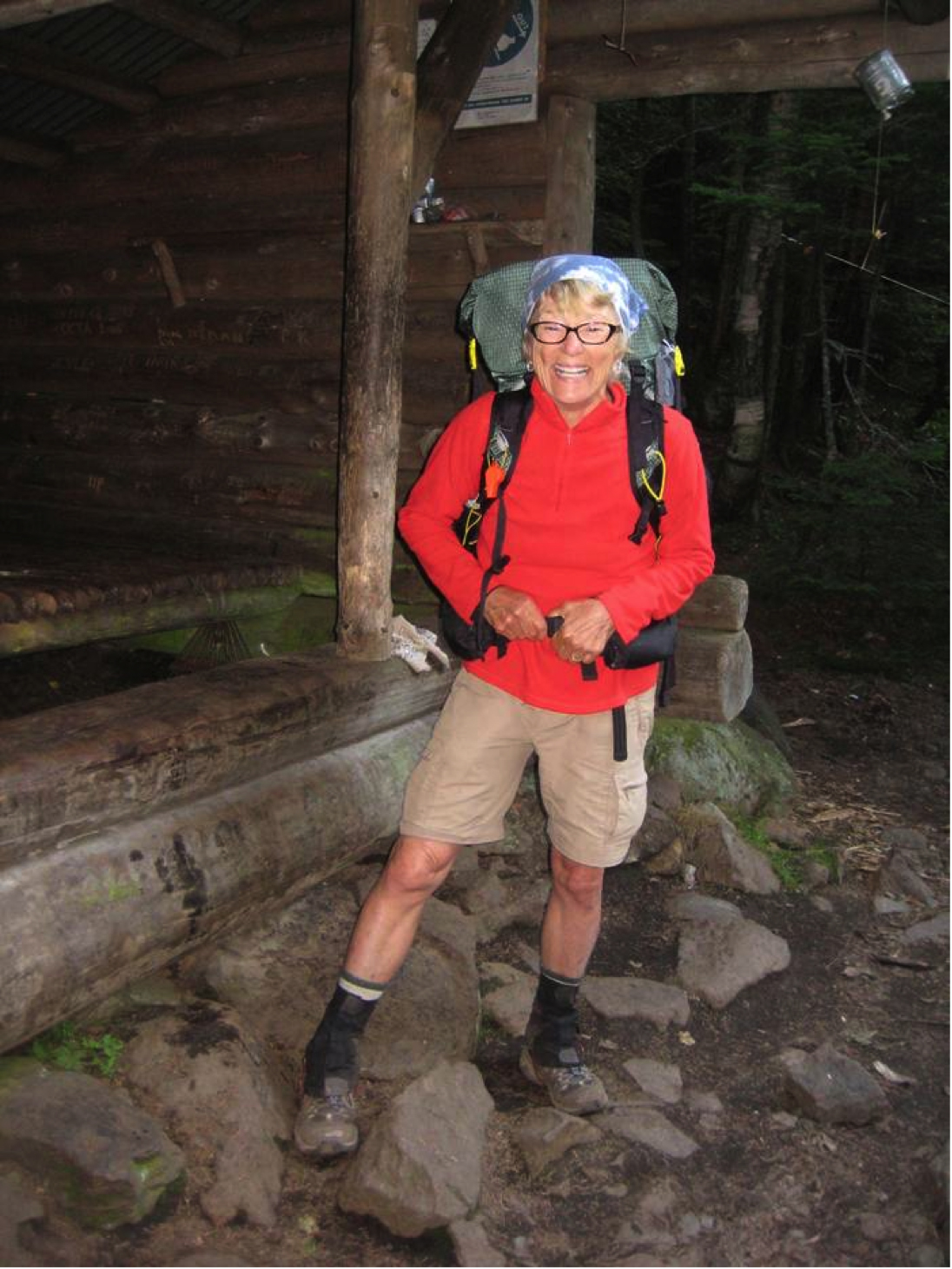 The last known photograph of Largay, taken by fellow hiker Dottie Rust on the morning of July 22, 2013, at the Poplar Ridge Lean-to.