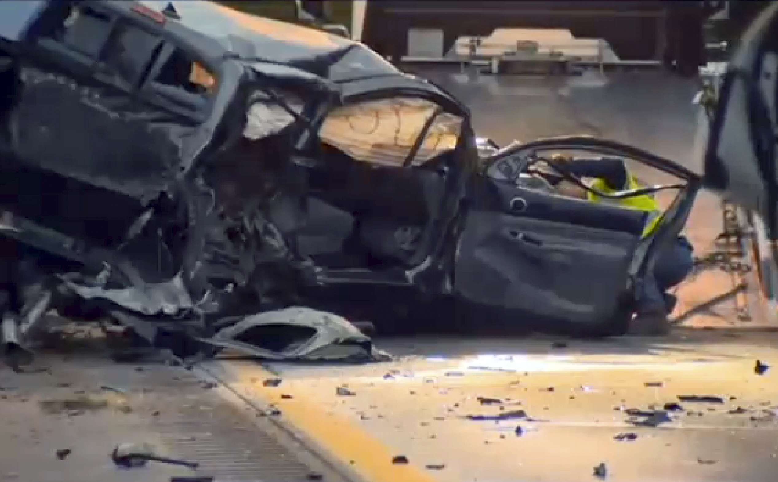 The wreckage from the crash displayed its severity.