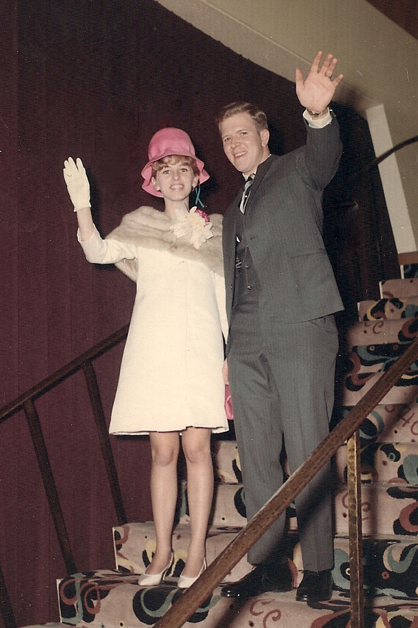 Beverly Beckham and her husband, Bruce, about to head off on their honeymoon 50 years ago.