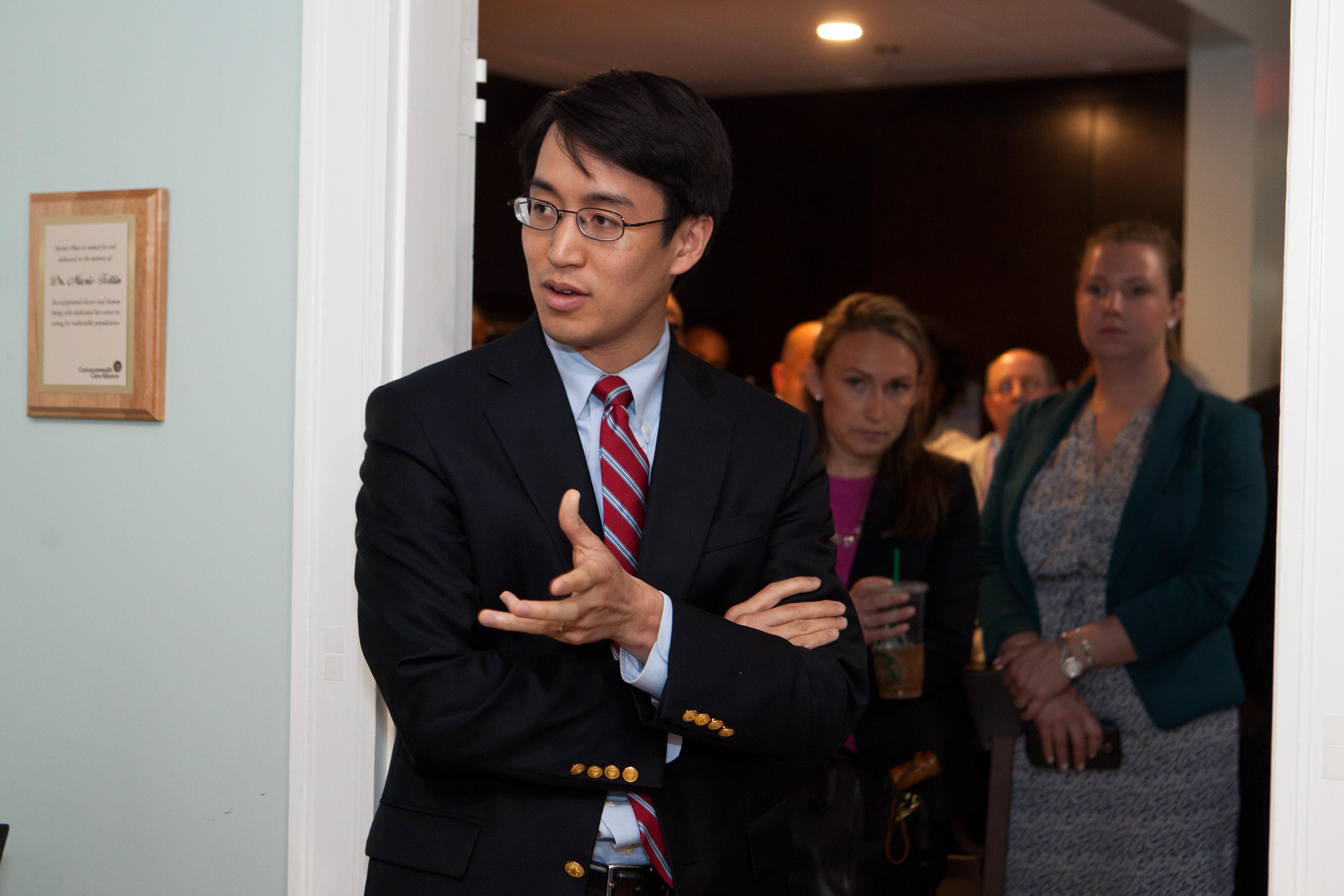 Dan Tsai, the state’s assistant secretary of Health and Human Services, spoke Tuesday at the opening of Marie’s Place.