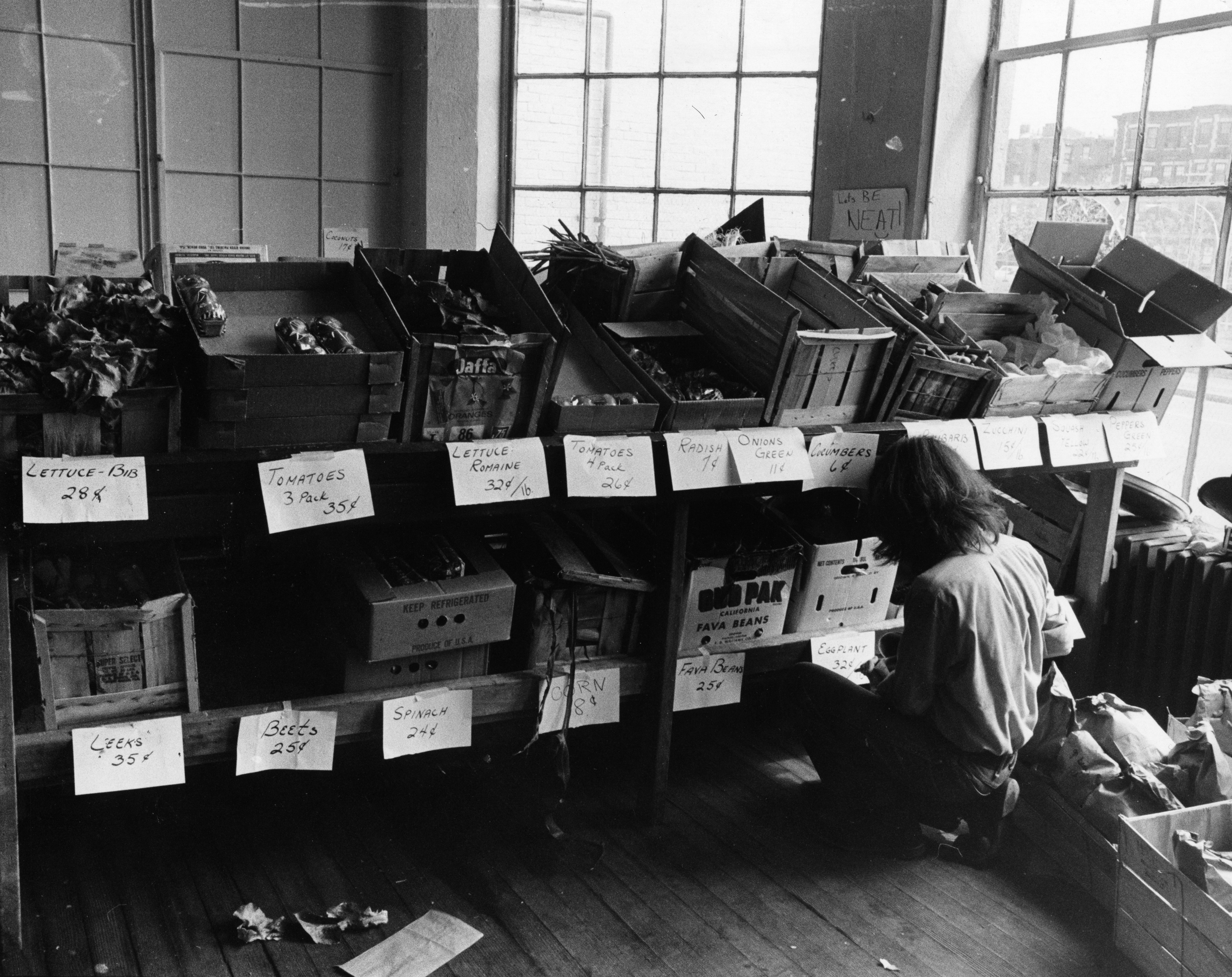 The interior of the Boston University Food Co-Op in Boston on May 18, 1973.