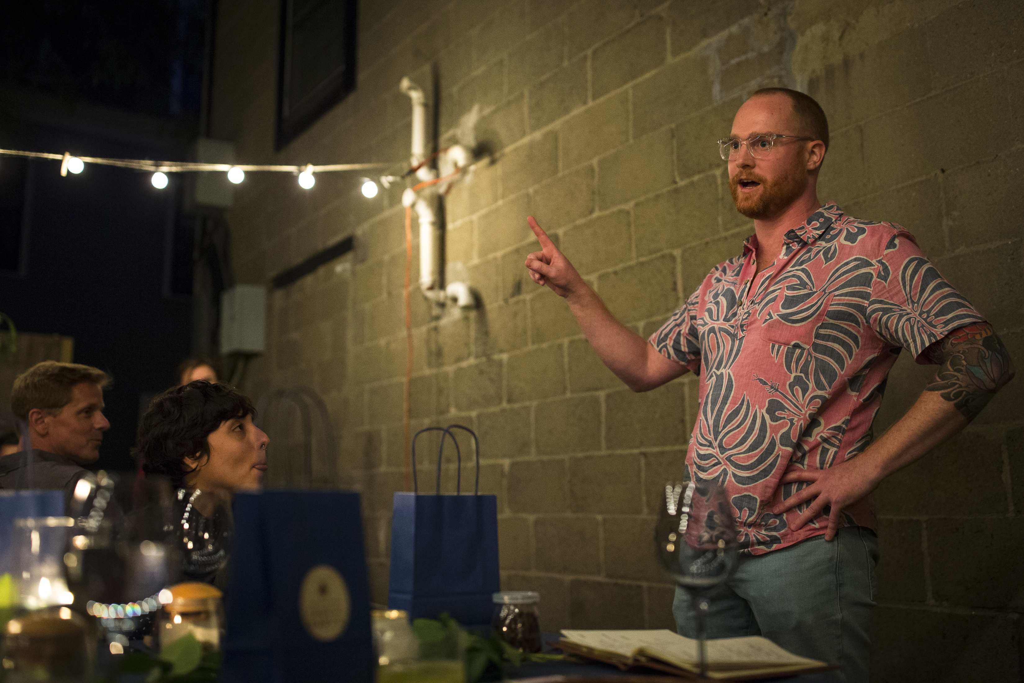 John Maden taught the guests about marijuana pairings.