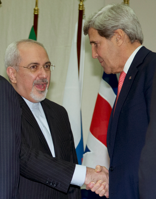 Secretary of State John Kerry with Iran’s Mohammad Javad Zarif.
