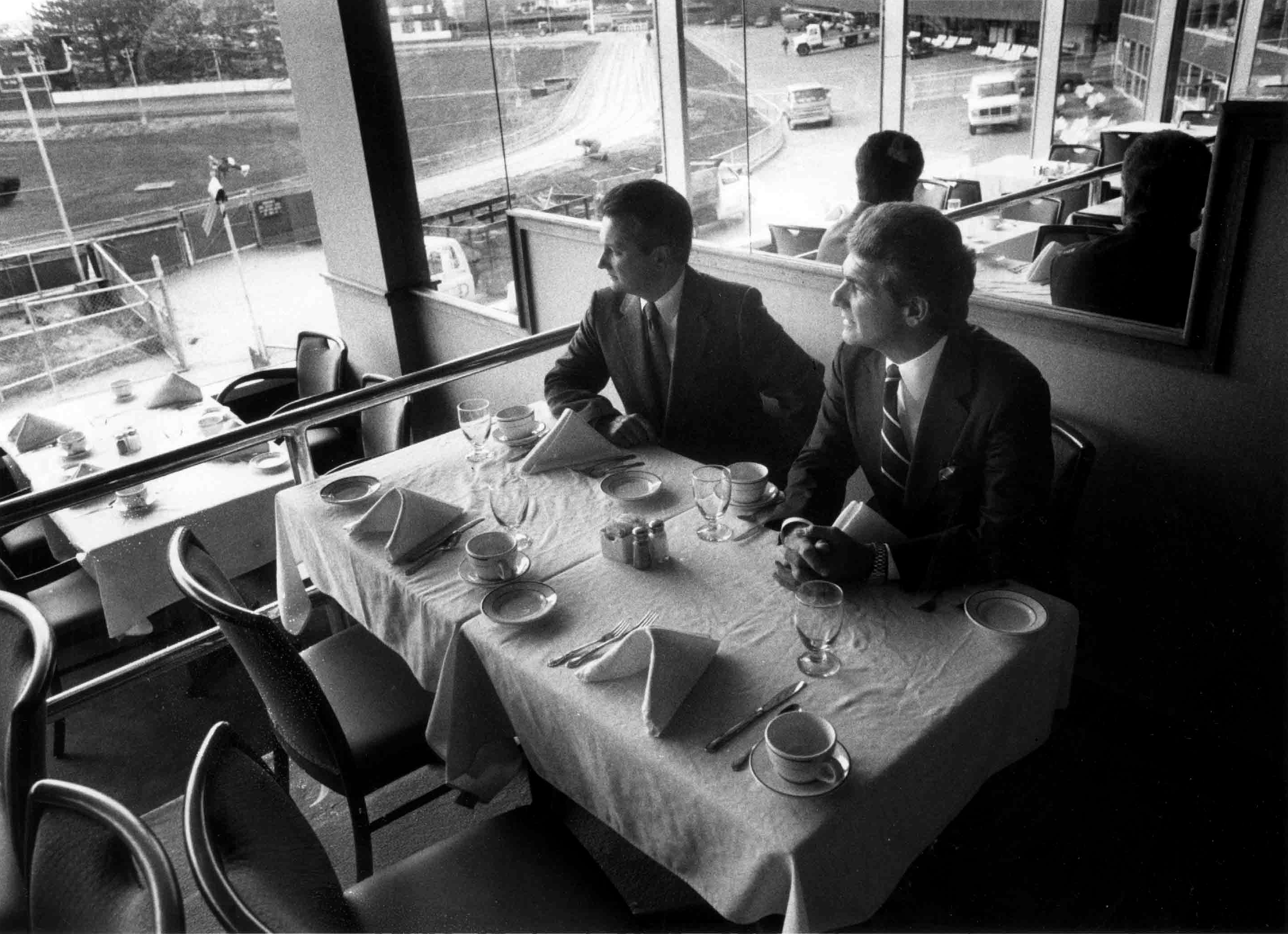 Mr. Sarkis (right) was also well known for owning the Wonderland Greyhound Park in Revere.