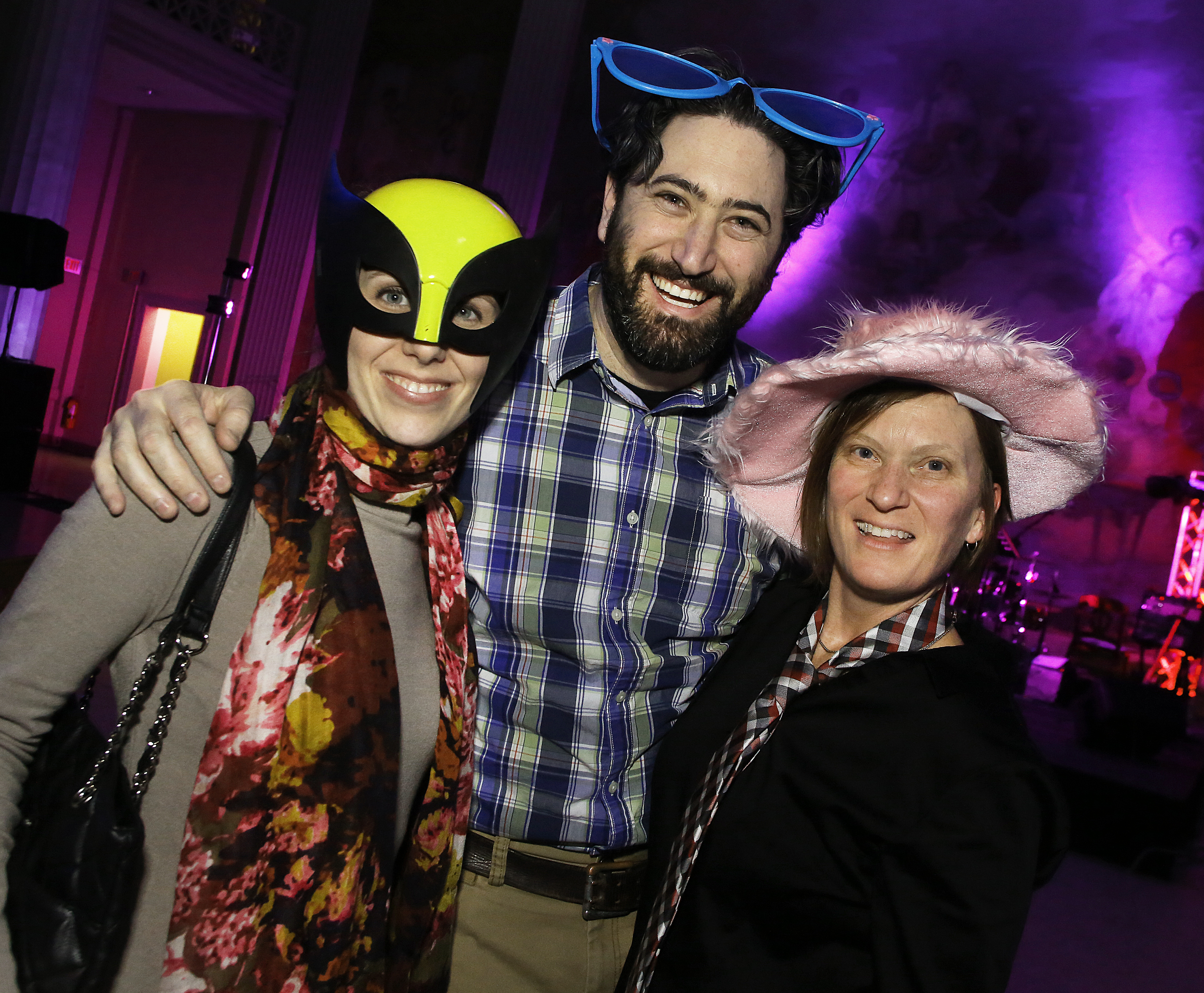 From left: Addie and Gilon Levert of Brookline and Kimberly Khare of Watertown.