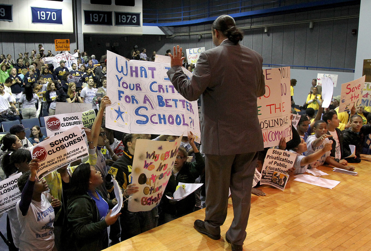 Chanting, big signs, and speakers who take too long have been problems at School Committee meetings.