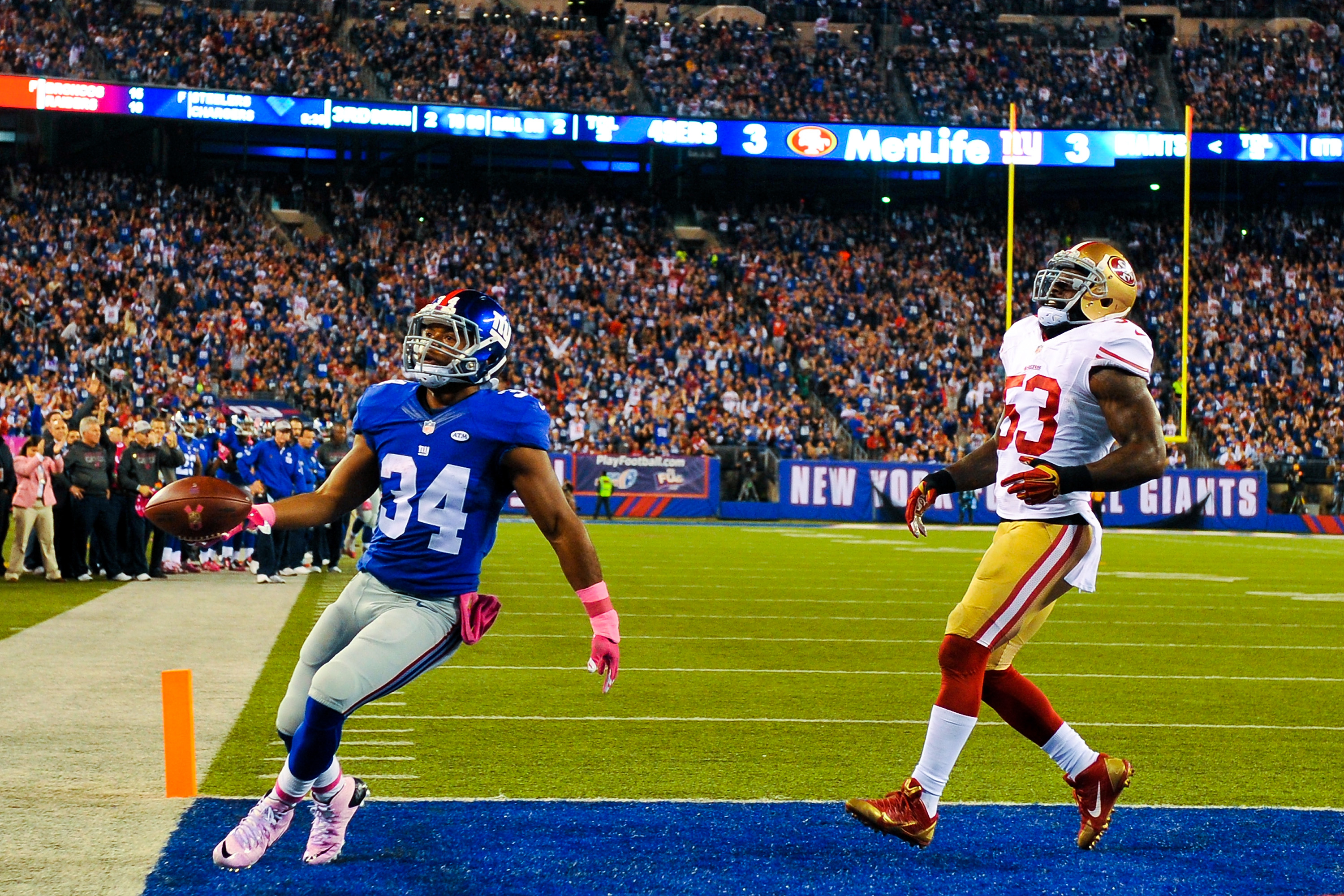 Shane Vereen has three touchdown catches this season.
