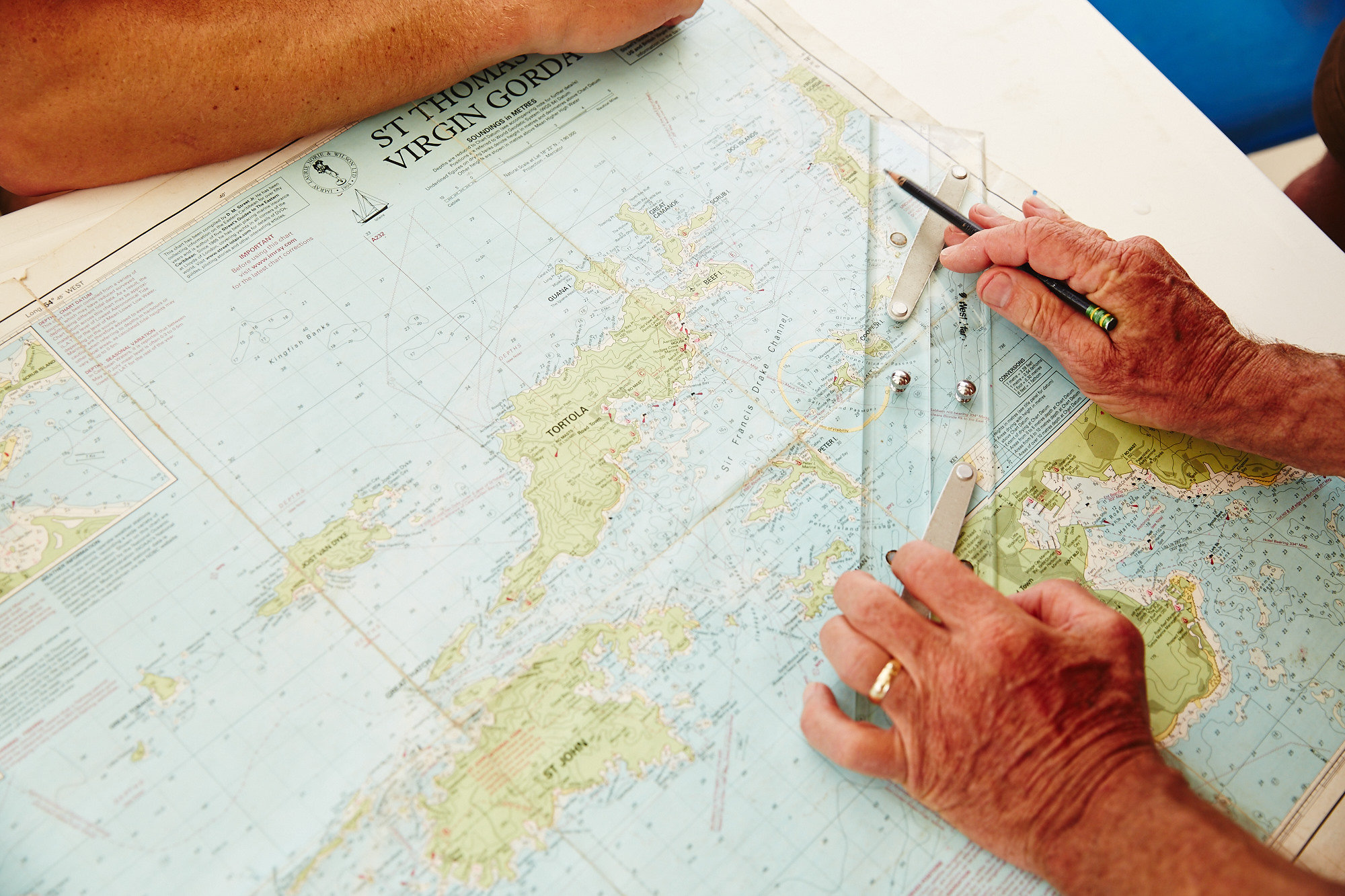 Charting a course.