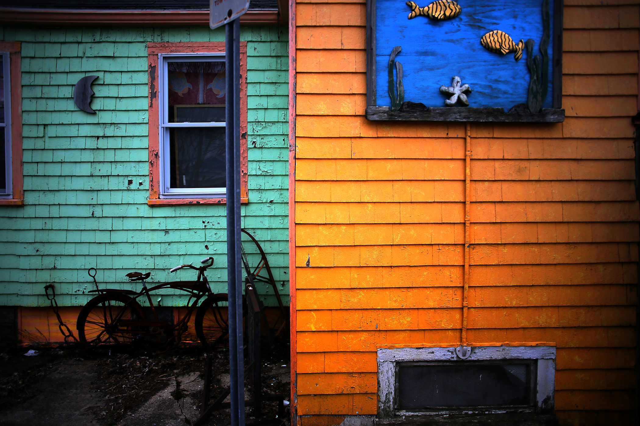 A colorful house in Gloucester's Rocky Neck neighborhood.