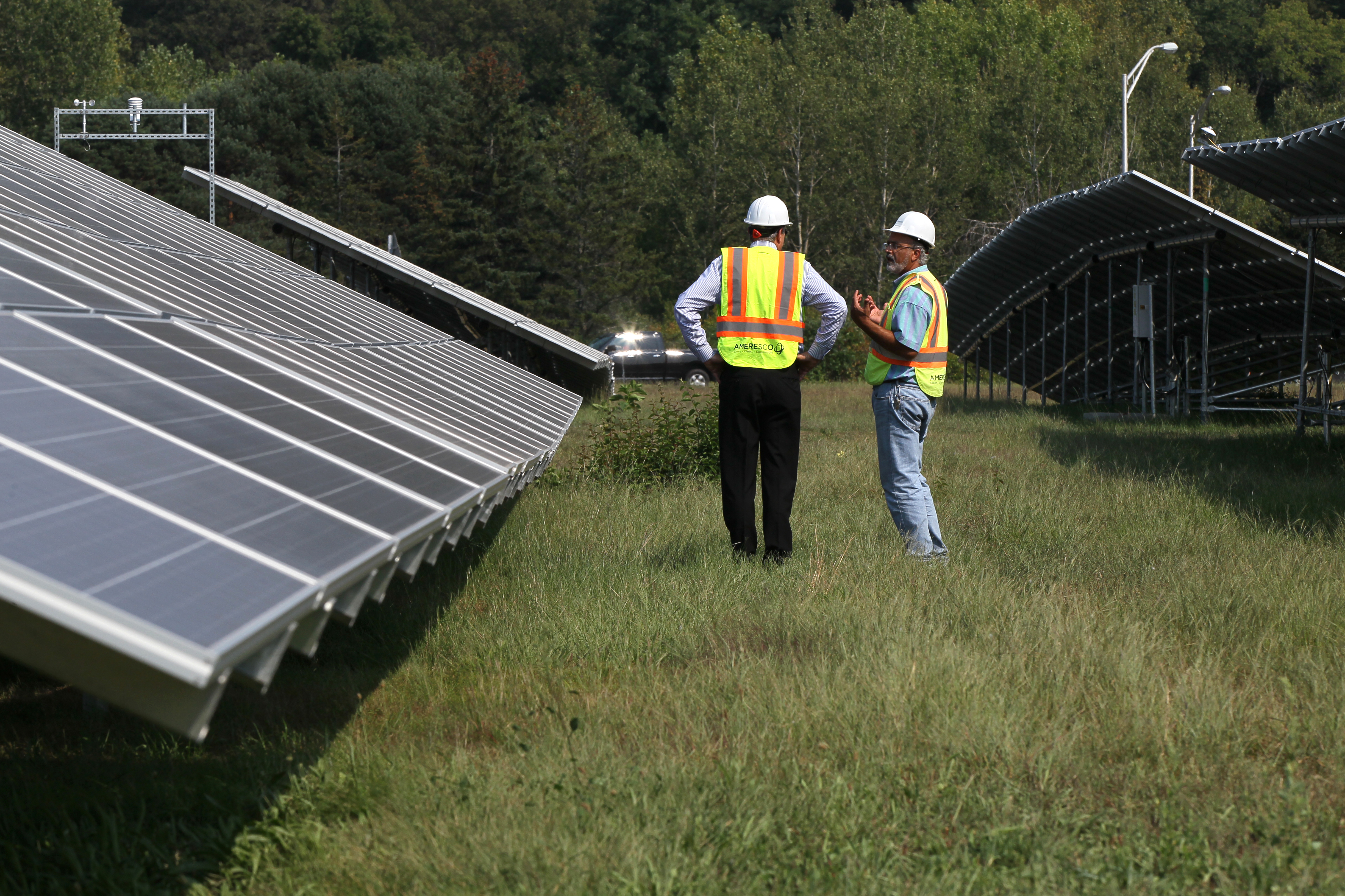 Officials from Ameresco Inc. inspected the site.