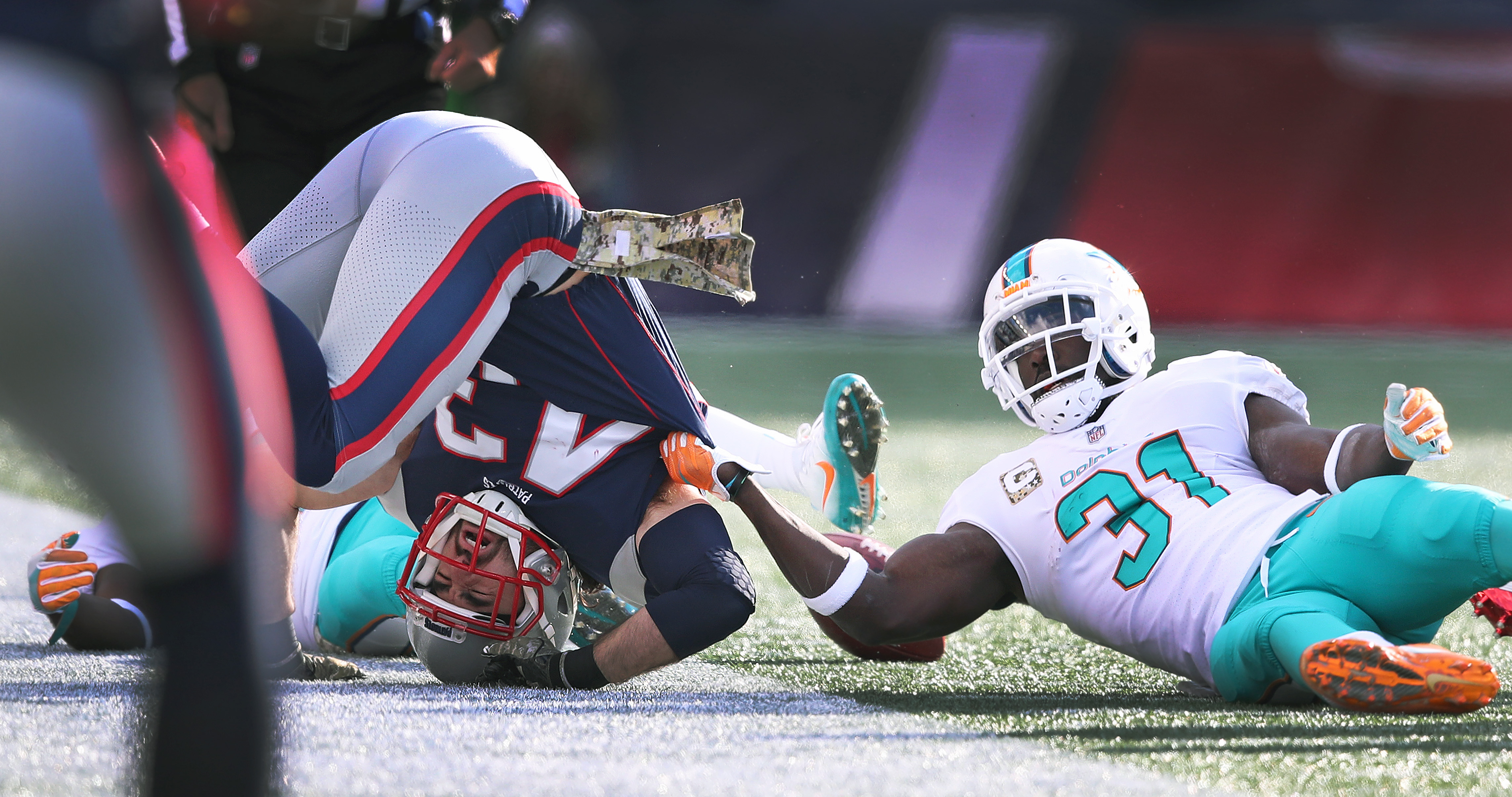 Nate Ebner will miss the rest of the season with a knee injury.