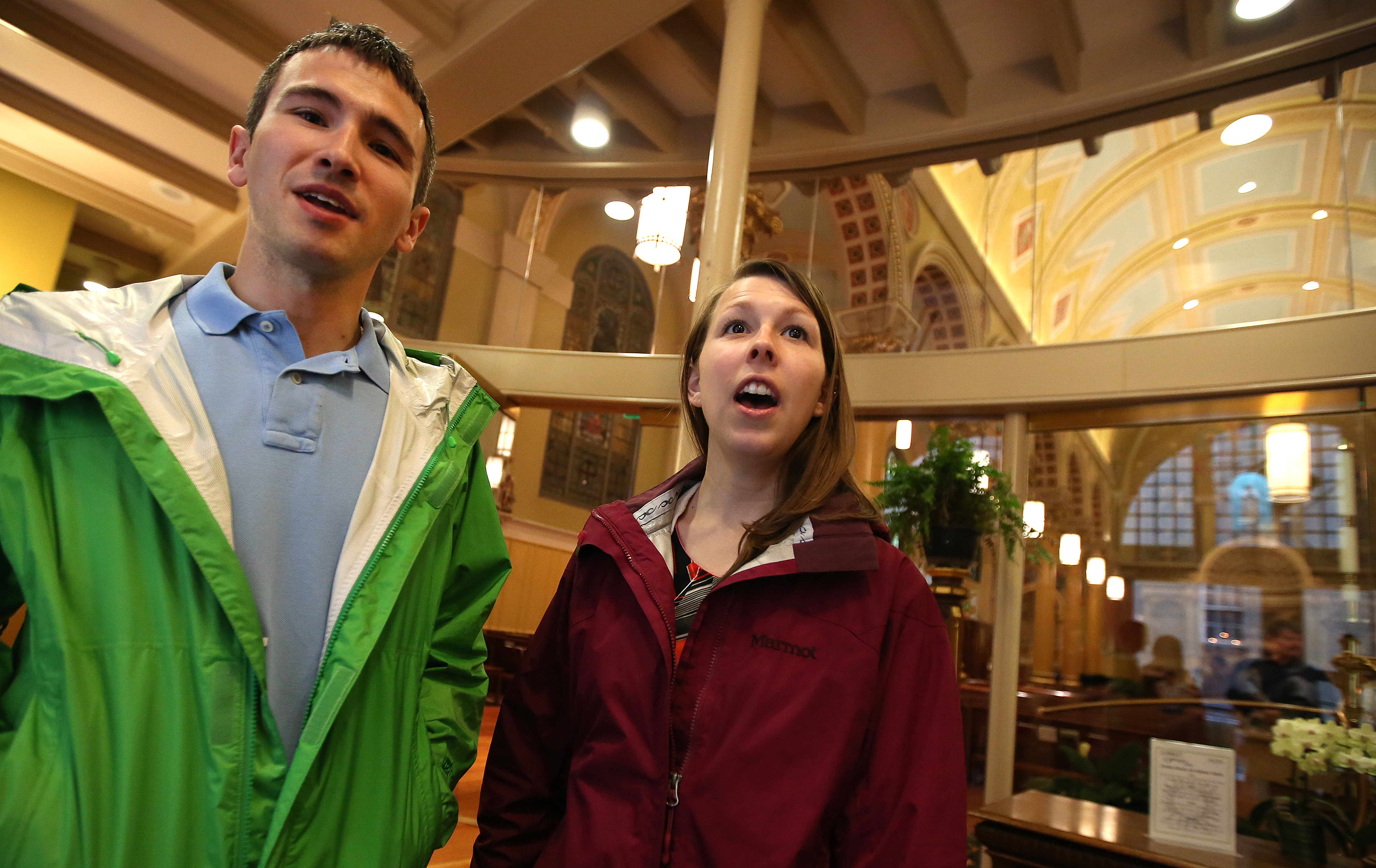 “We think everyone should have the right to love who they want to love whatever the formality that they may choose,” said Laura Andromalos (right), who attended Mass with her husband, Mike, at St. Cecilia in the Back Bay.