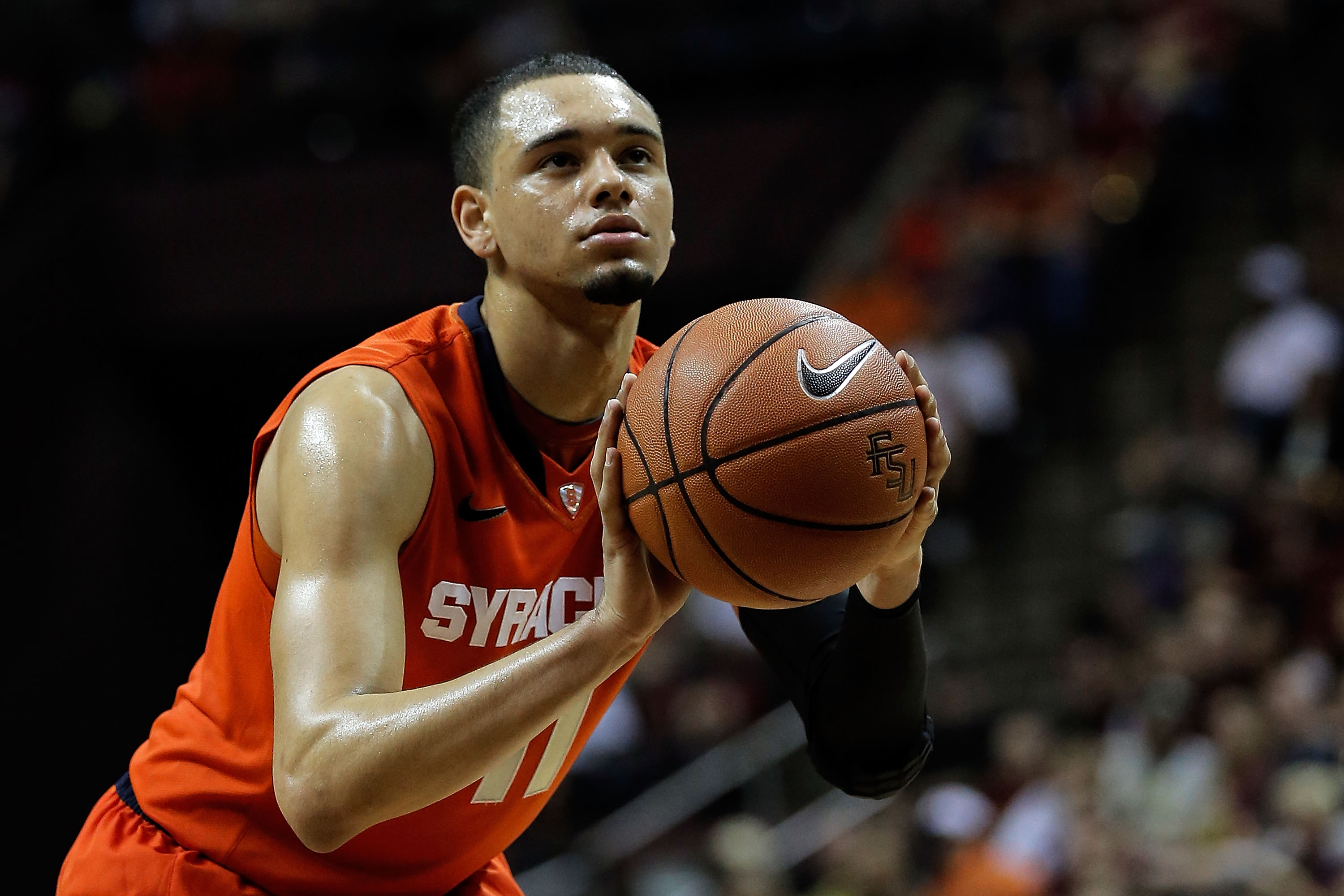 Syracuse’s Tyler Ennis enters the draft as one of the top point guards available.