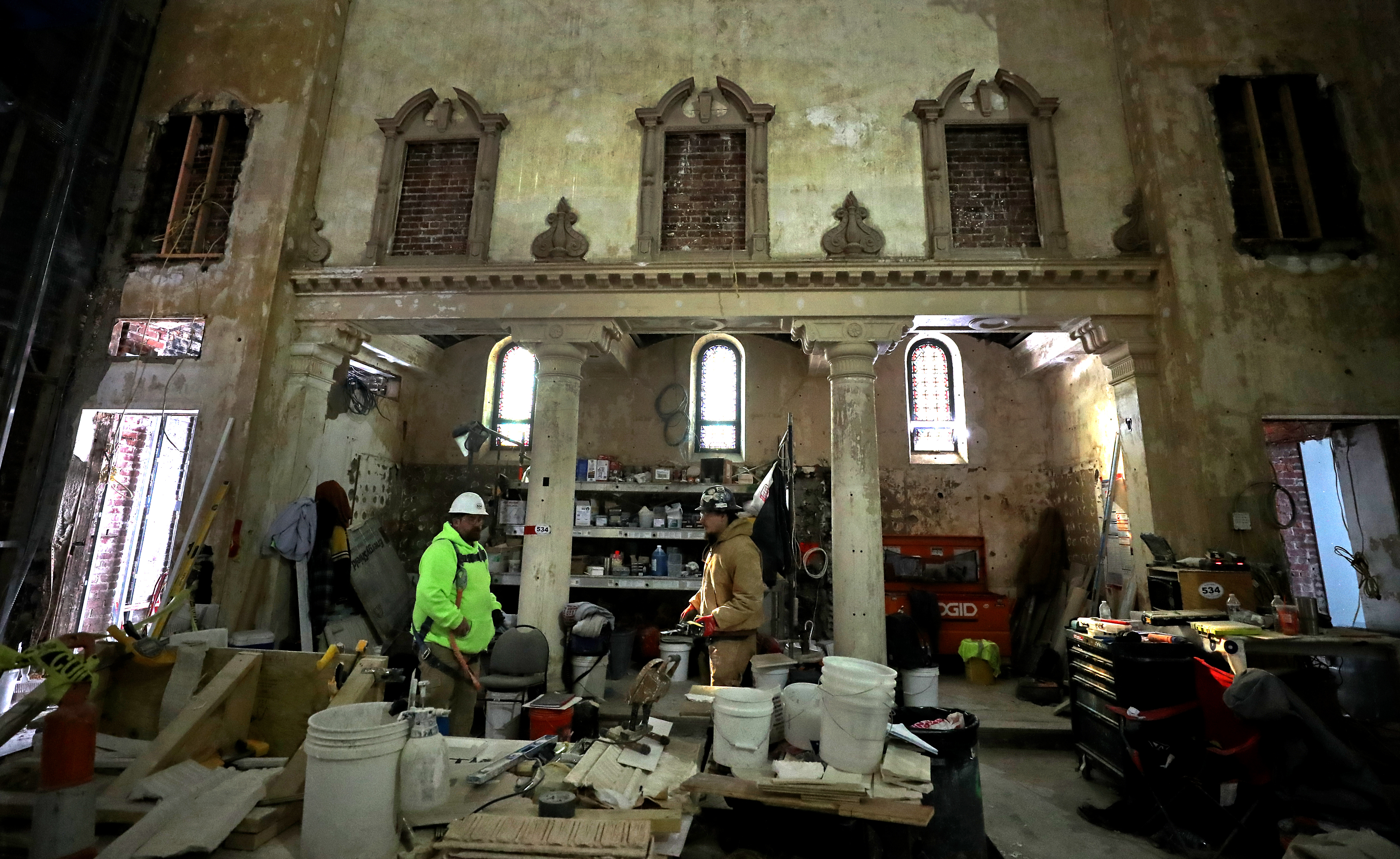 The renovations of the previously abandoned Church and Monastery are central components to the redevelopment of an 11.6-acre site which will also include the construction of three new residential buildings.