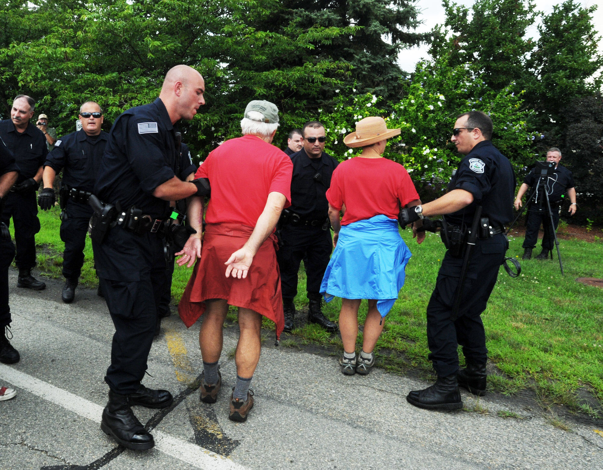 Anticoal protesters were arrested at Brayton Point in July 2013.